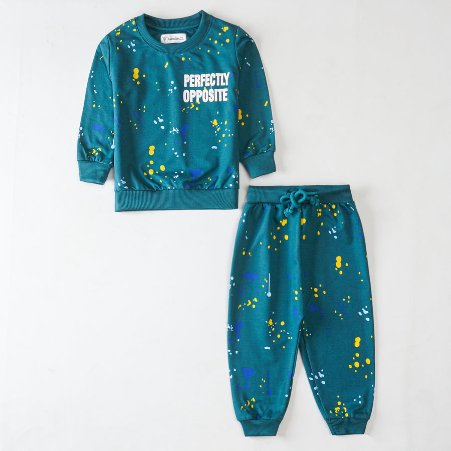 Boys Terry Printed Full Sleeve Suit