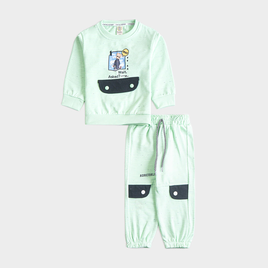 Boys 2 Pcs Suit – Blue, Green & Khaki Winter Outfit Set (12 Months to 5 Years)