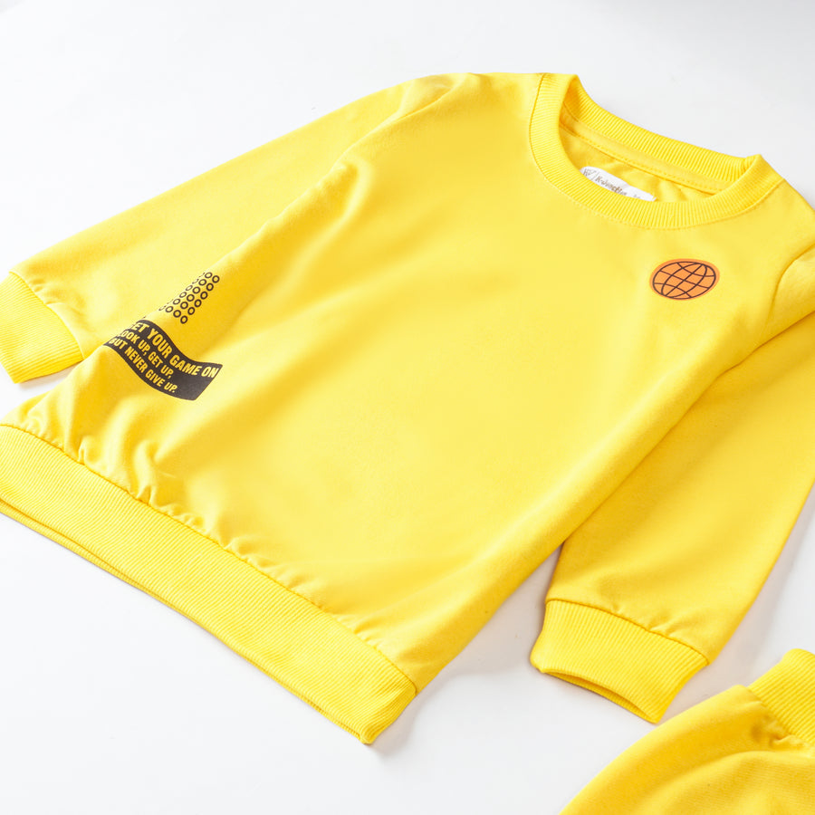 Boys Terry Printed Full Sleeve Suit