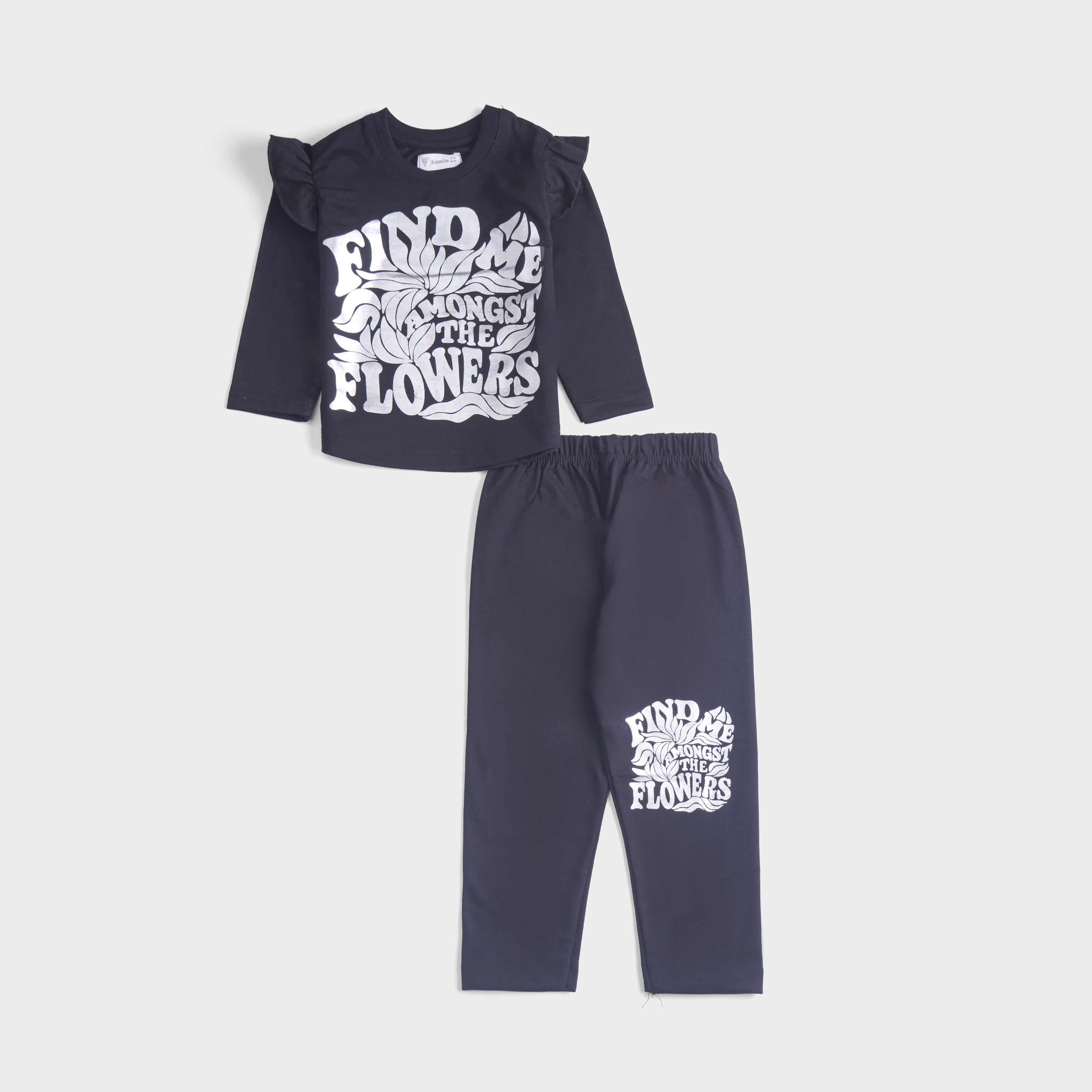 Girls Printed Full Sleeve Suit