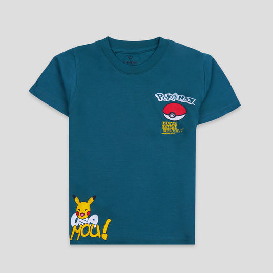 Boys Half Sleeves-Printed T-Shirt (Pokemon)