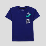 Boys Half Sleeves-Printed T-Shirt (Dino-Pocket)