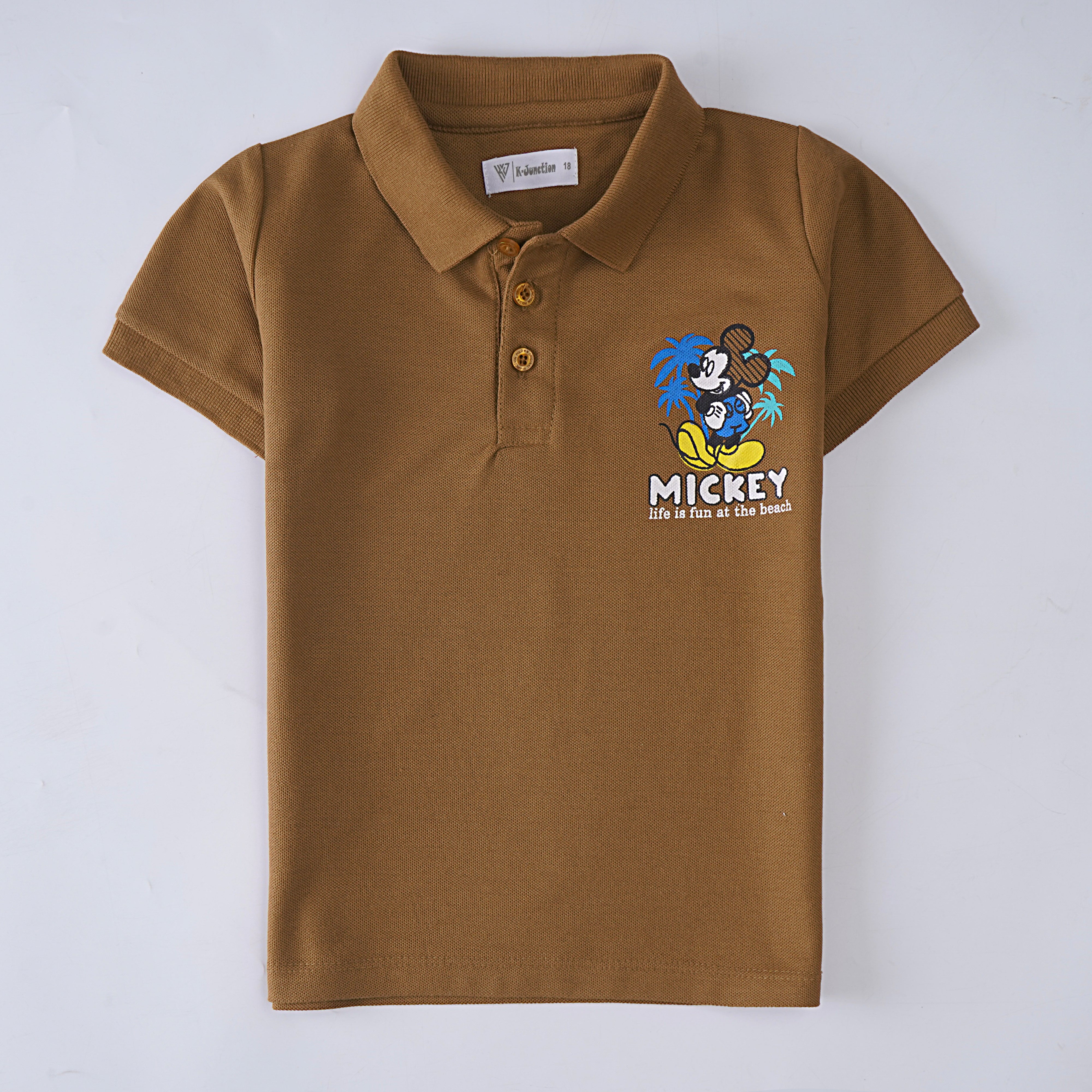 Boys Half Sleeves Polo T-Shirt (Mickey)