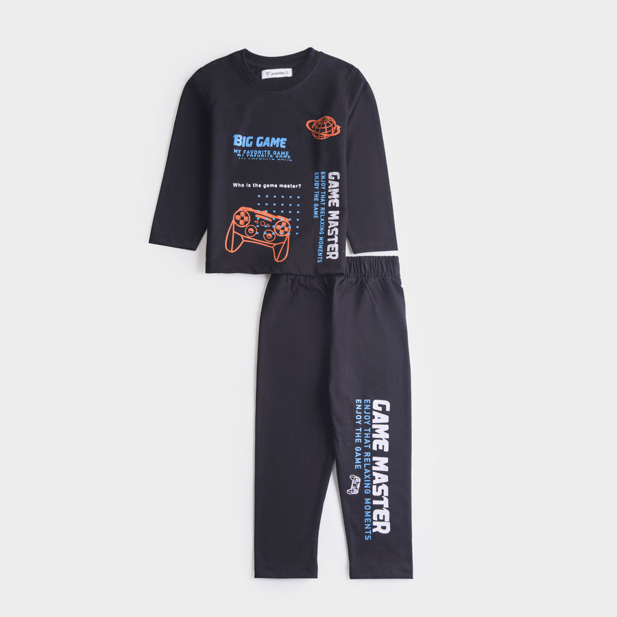 Boys Printed Full Sleeve Suit