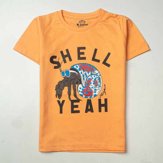 Boys Half Sleeves-Printed T-Shirt (Shell)