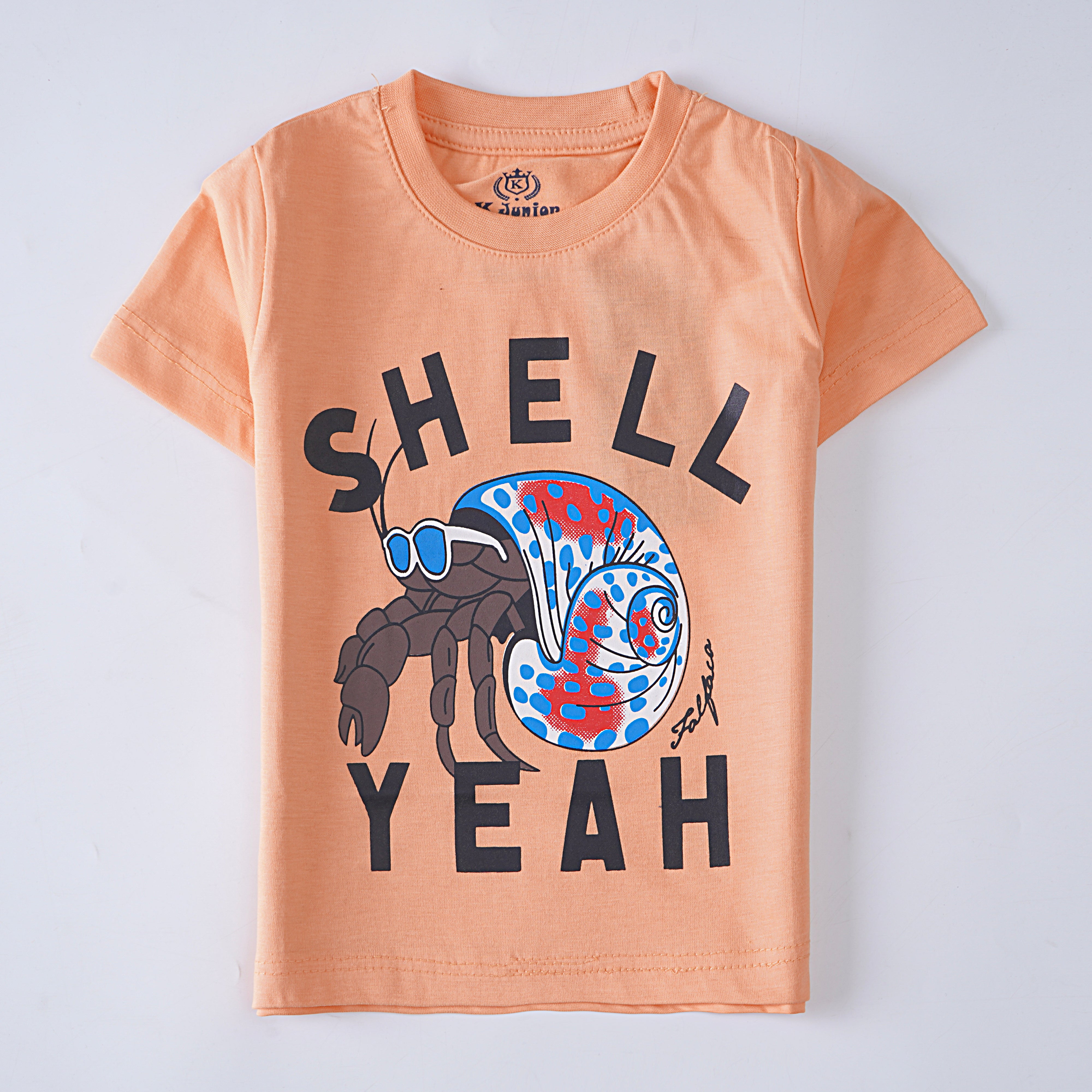 Infant Boys Half Sleeves-Printed T-Shirt (Shell)