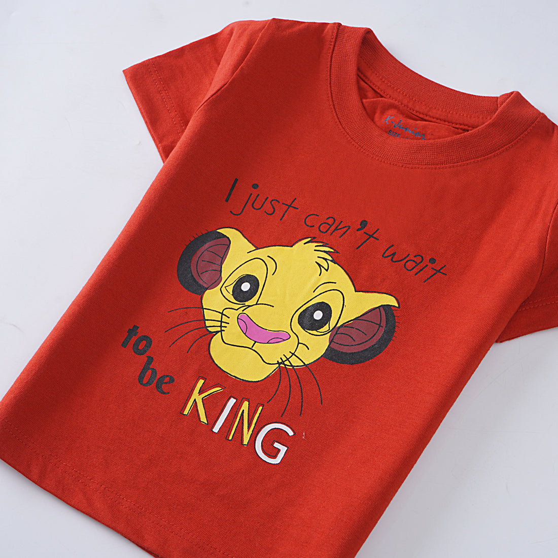 Infant Boys Half Sleeves-Printed T-Shirt (Simba)