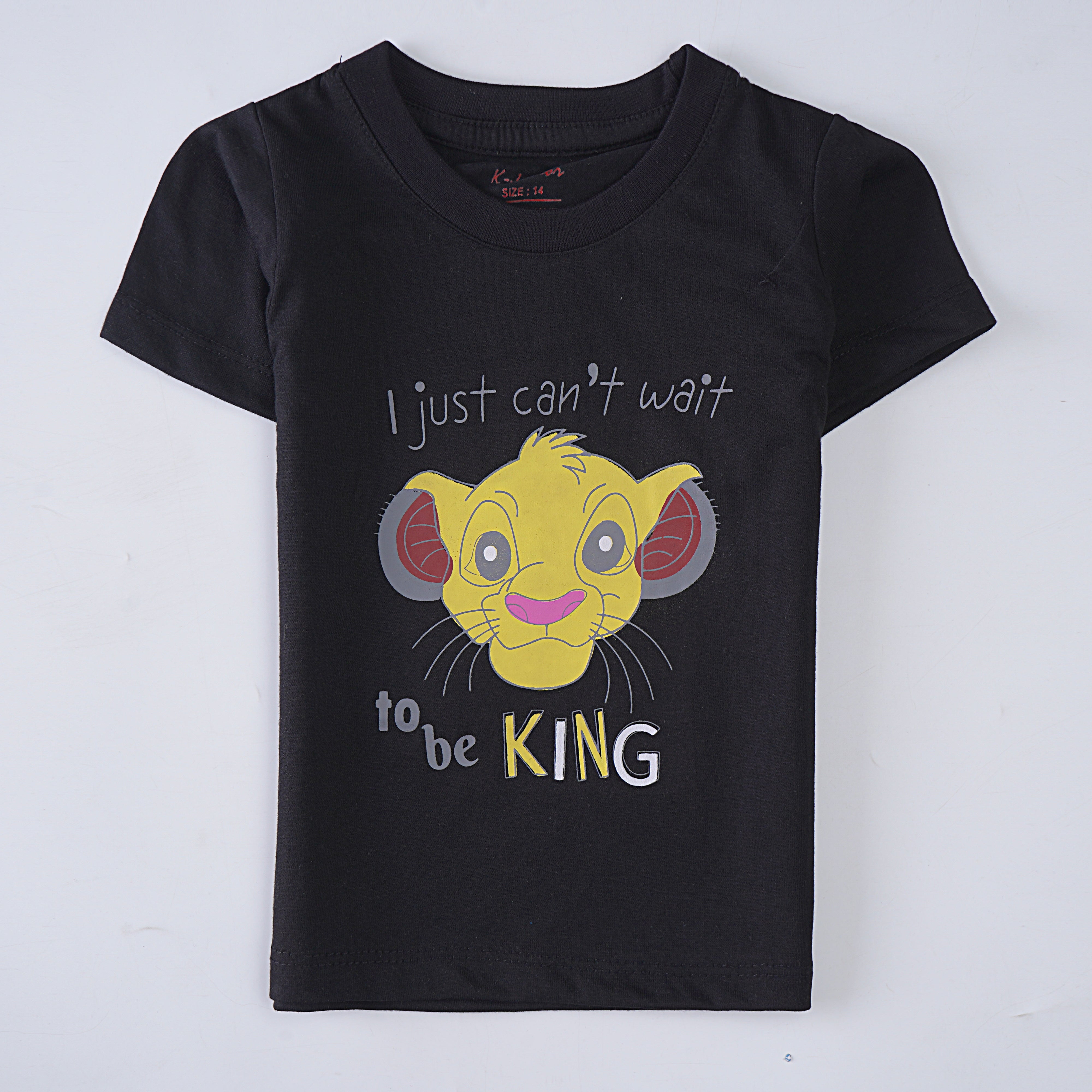Infant Boys Half Sleeves-Printed T-Shirt (Simba)