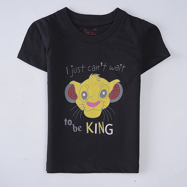 Infant Boys Half Sleeves-Printed T-Shirt (Simba)