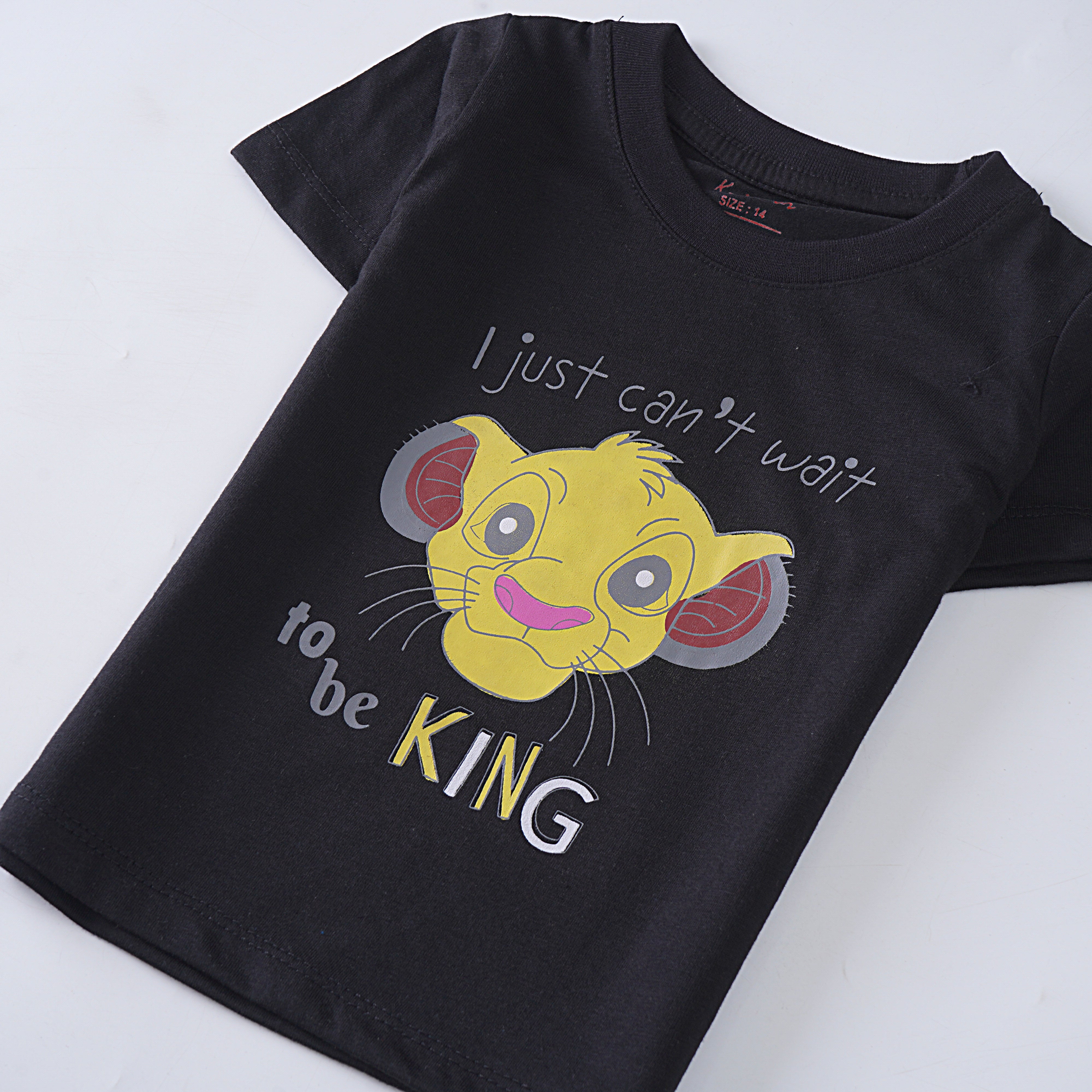 Infant Boys Half Sleeves-Printed T-Shirt (Simba)