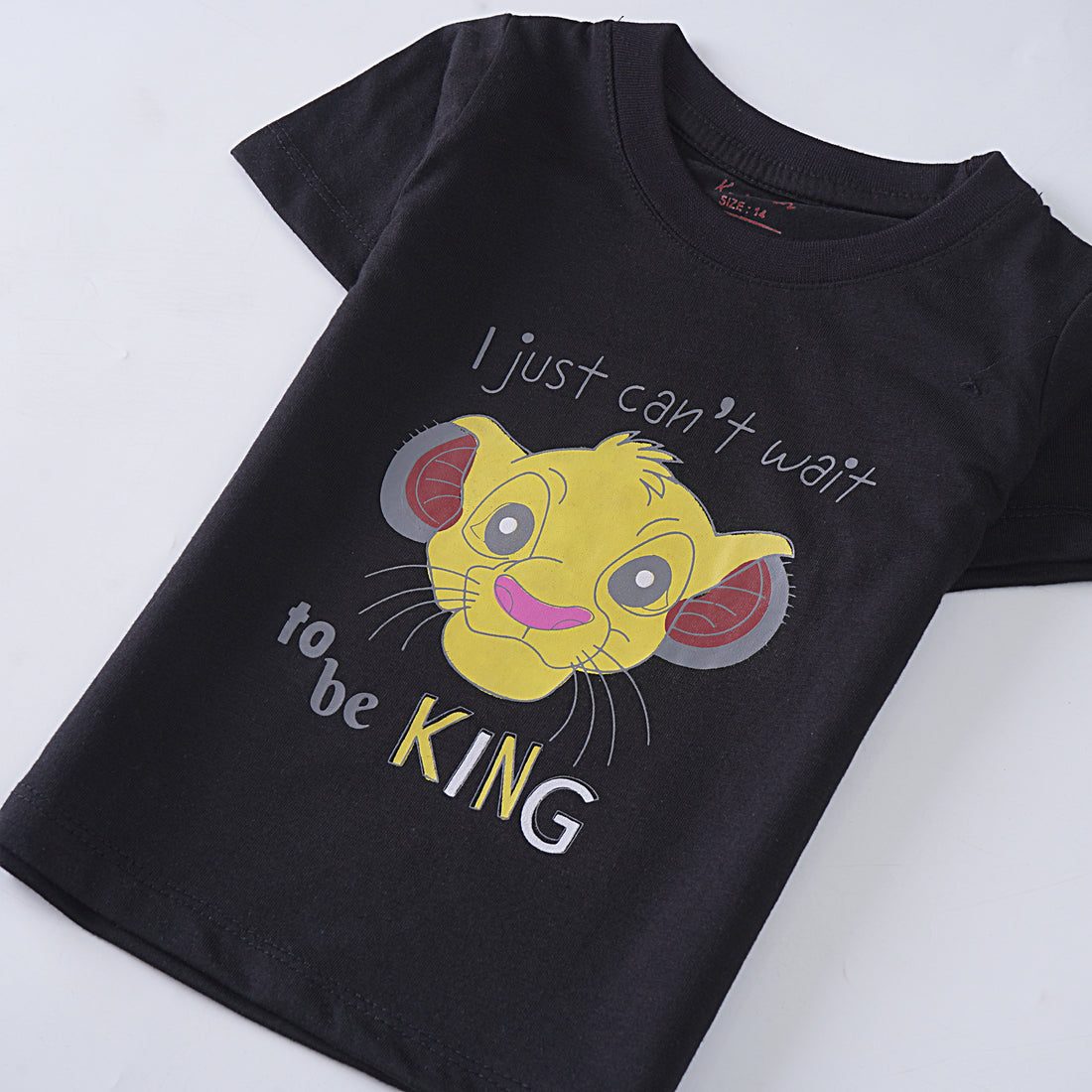Infant Boys Half Sleeves-Printed T-Shirt (Simba)