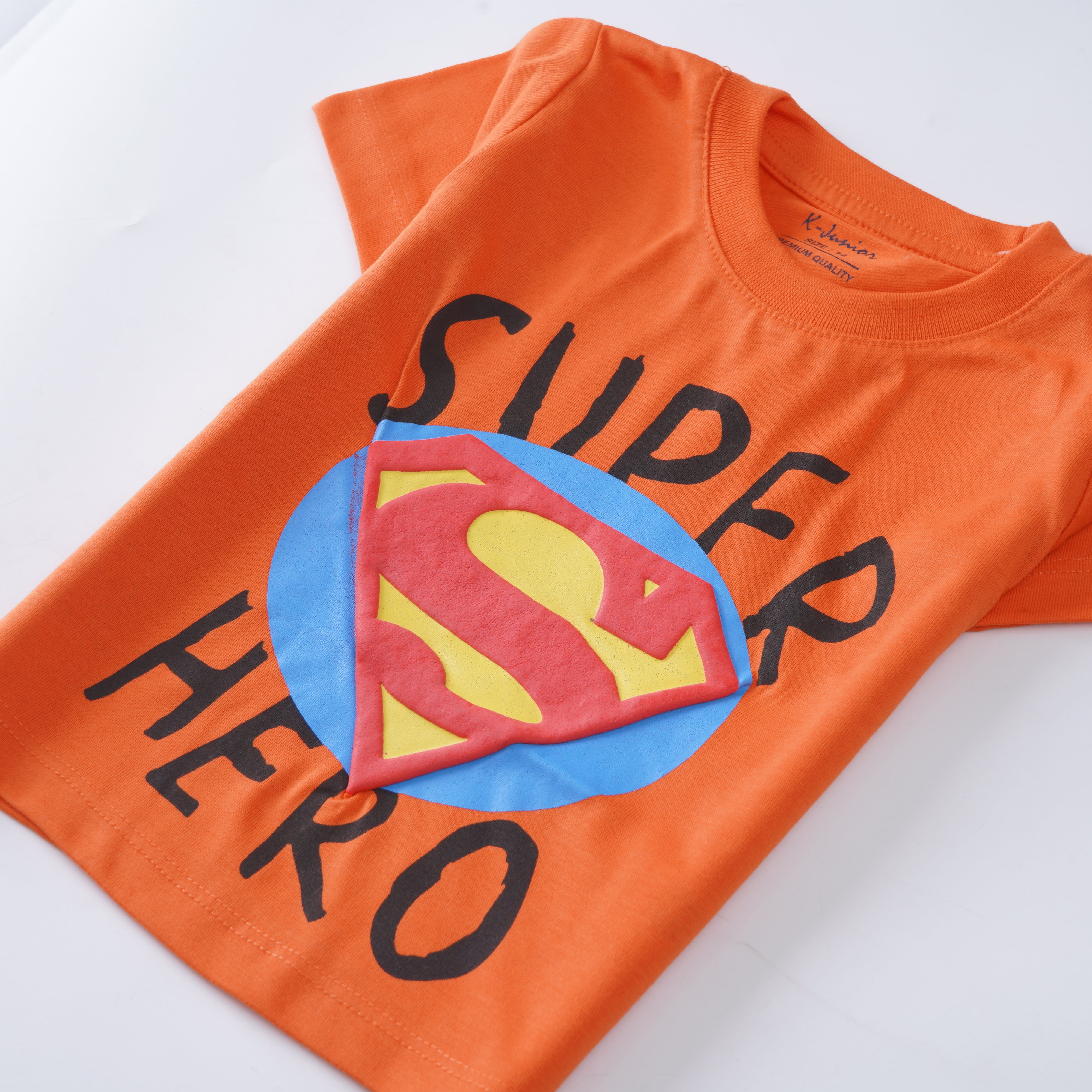 Infant Boys Half Sleeves-Printed T-Shirt (Super-Hero)