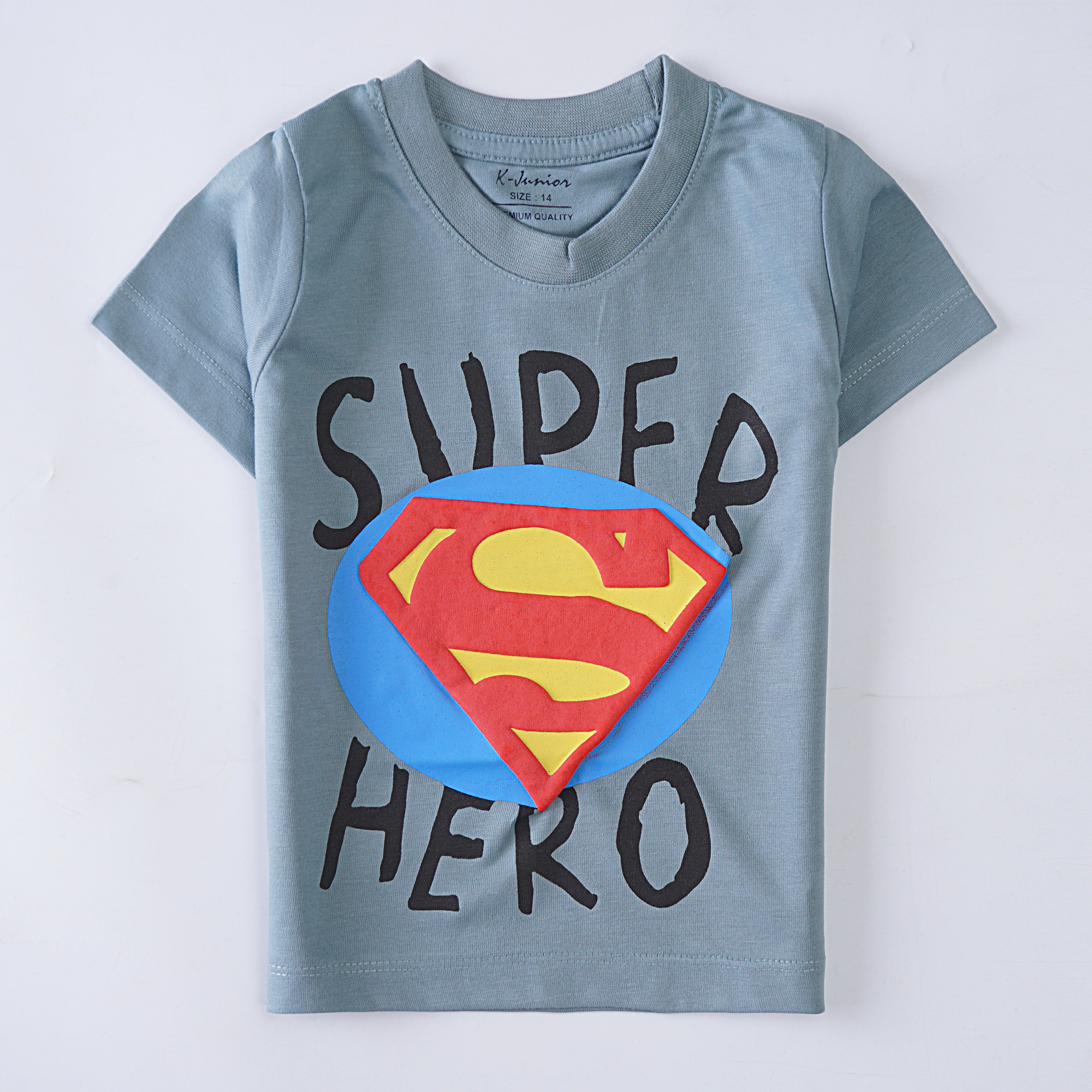 Infant Boys Half Sleeves-Printed T-Shirt (Super-Hero)