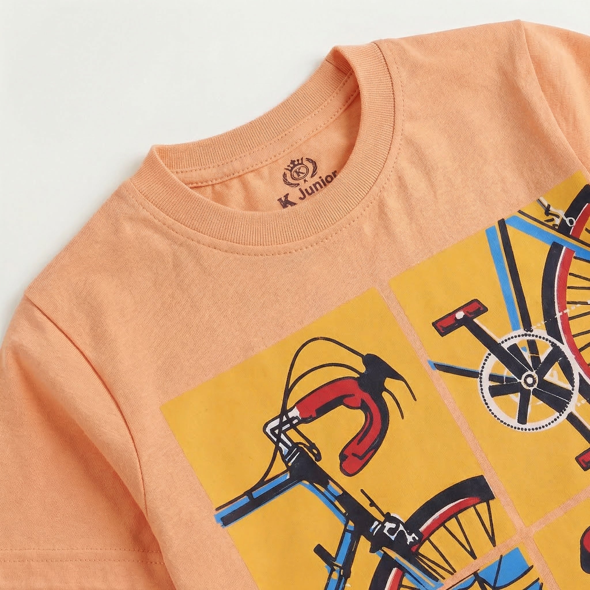 Infant Boys Half Sleeves-Printed T-Shirt (Cycle)