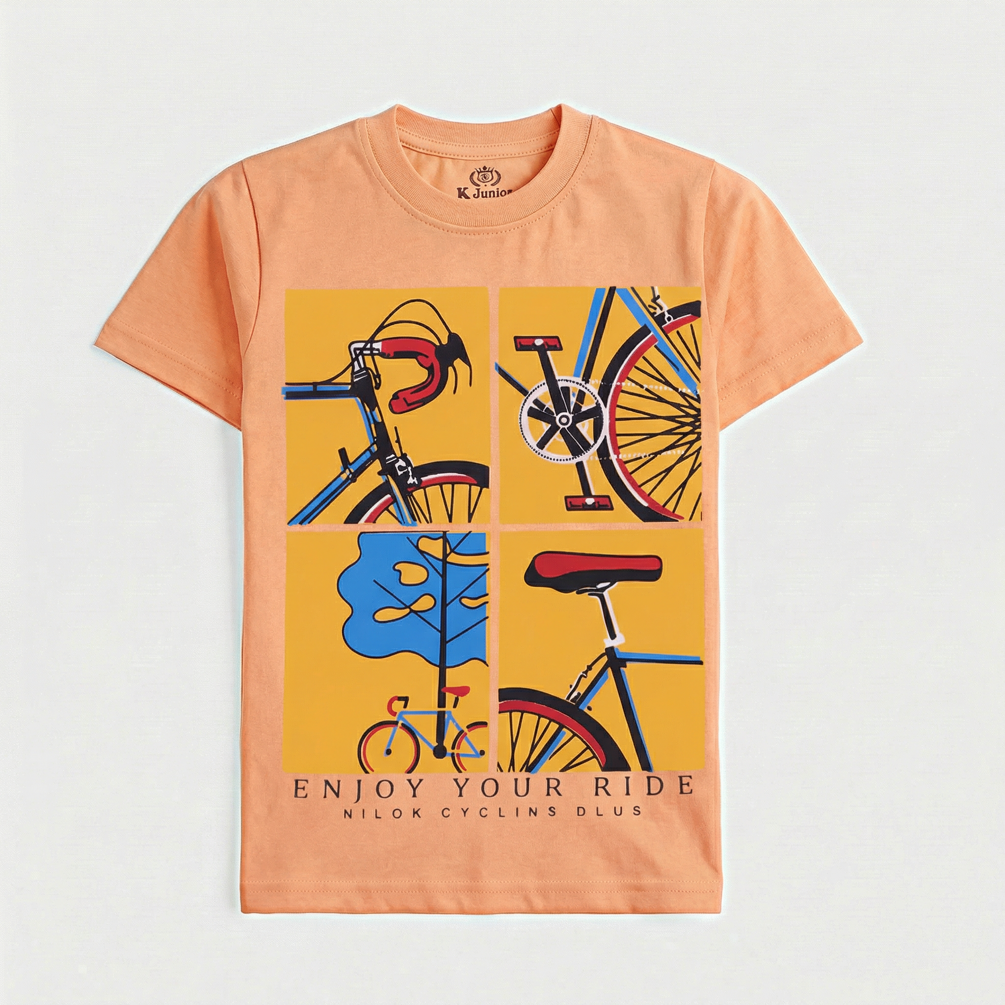 Infant Boys Half Sleeves-Printed T-Shirt (Cycle)