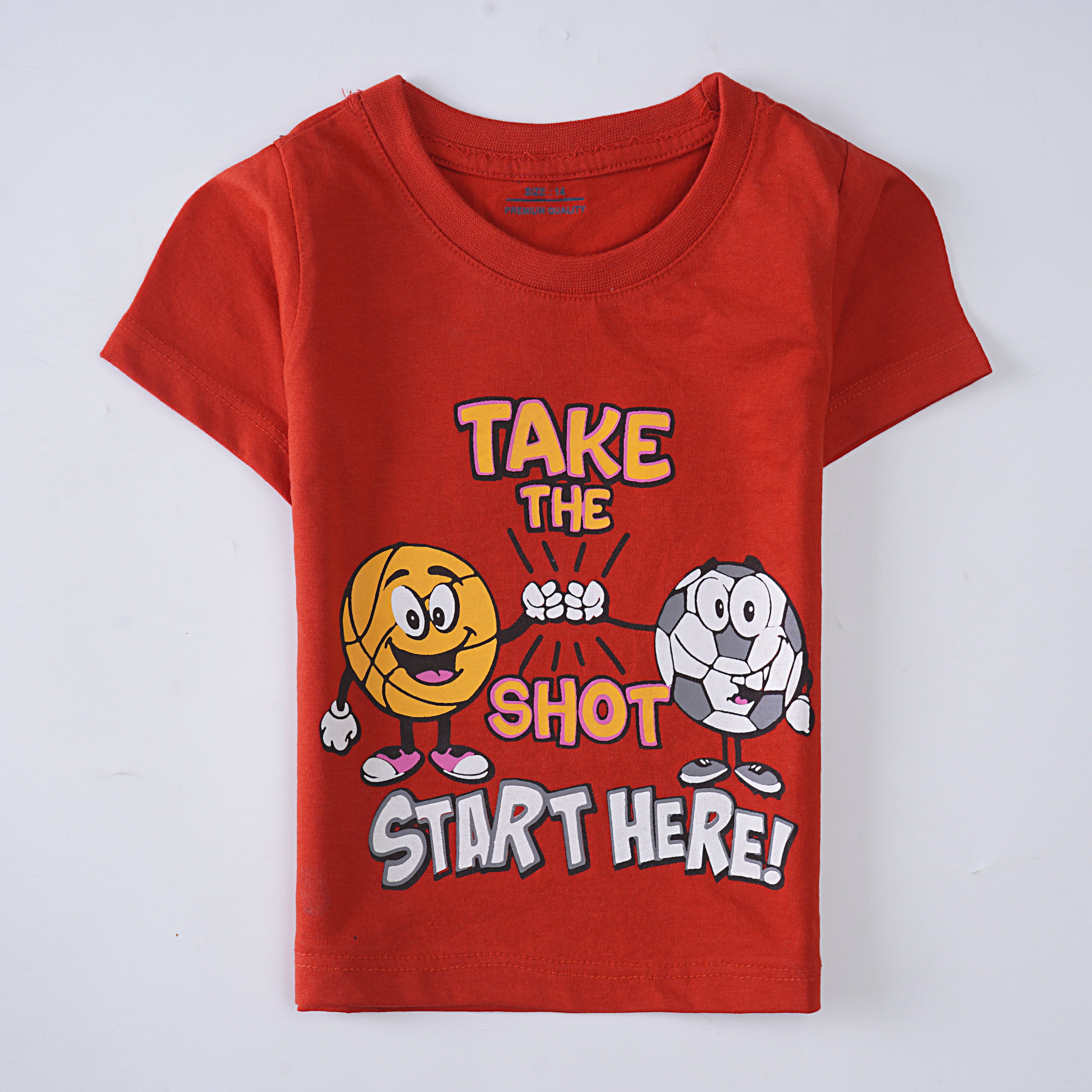 Infant Boys Half Sleeves-Printed T-Shirt (Take)
