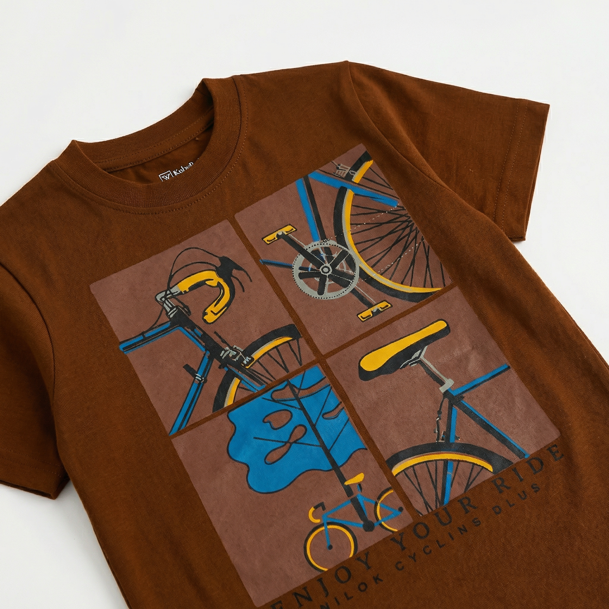 Infant Boys Half Sleeves-Printed T-Shirt (Cycle)