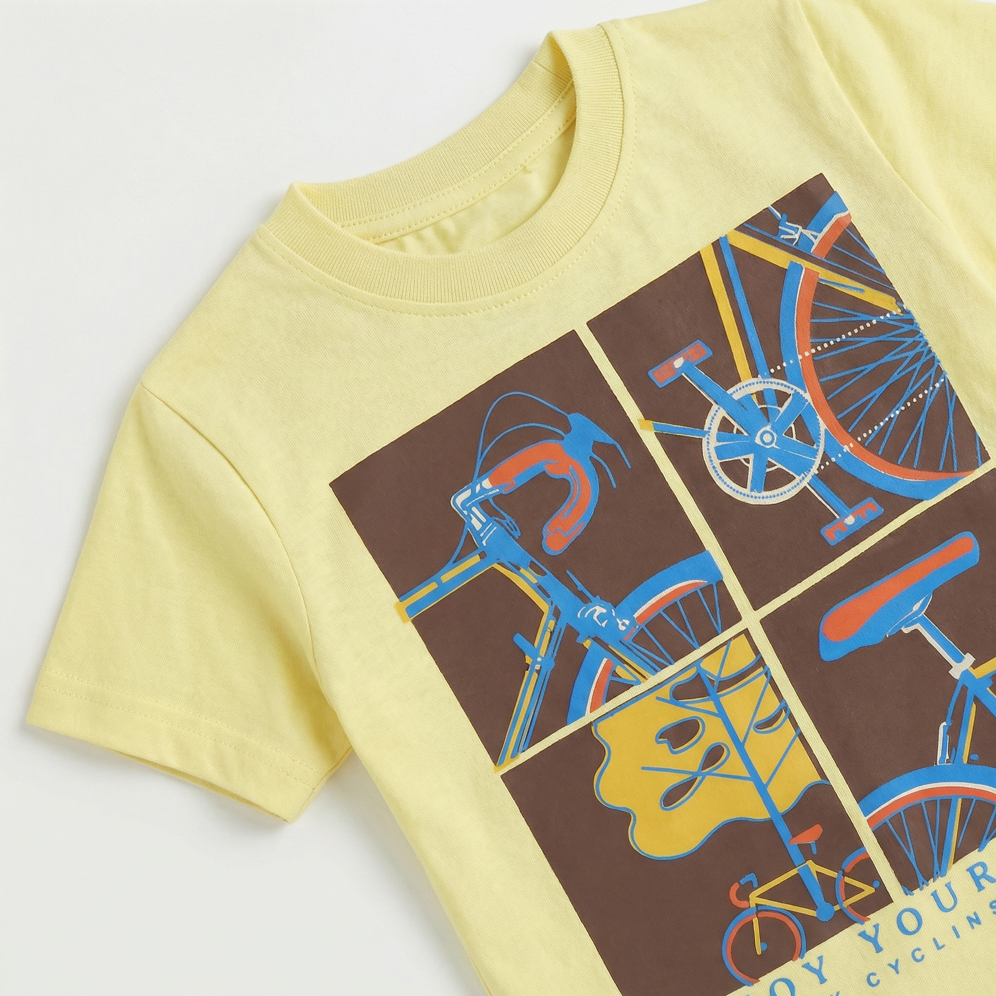 Infant Boys Half Sleeves-Printed T-Shirt (Cycle)