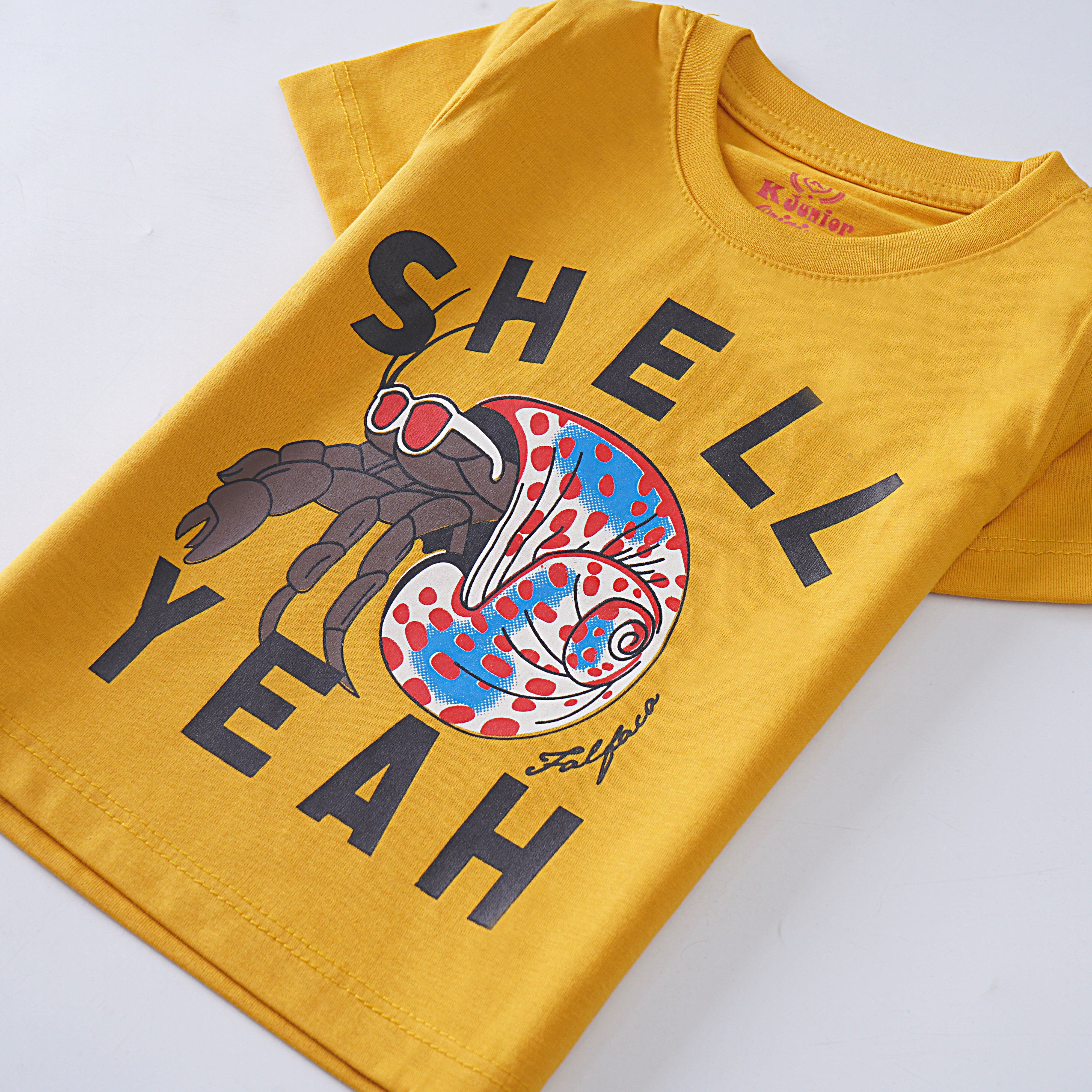 Infant Boys Half Sleeves-Printed T-Shirt (Shell)
