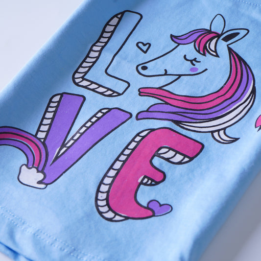 Girls T-shirt (I-Love-Unicorn)