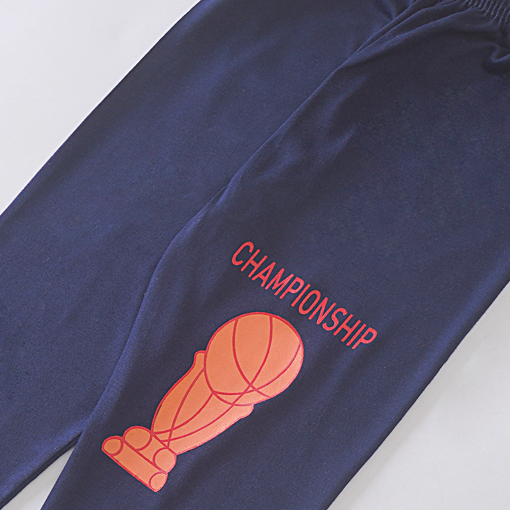 Infant Baba Printed Full Sleeve Suit (basket-ball)