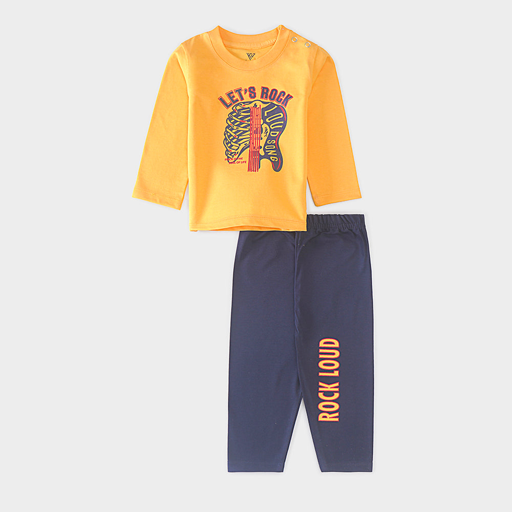 Infant Boys Printed Full Sleeve Suit (Lets-Rock)
