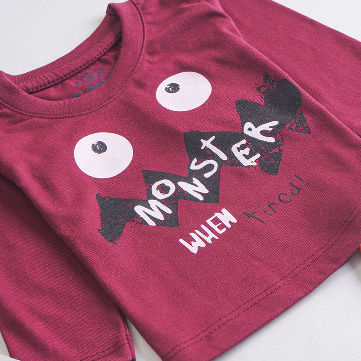Infant Baba Printed Full Sleeve Suit (Monster)