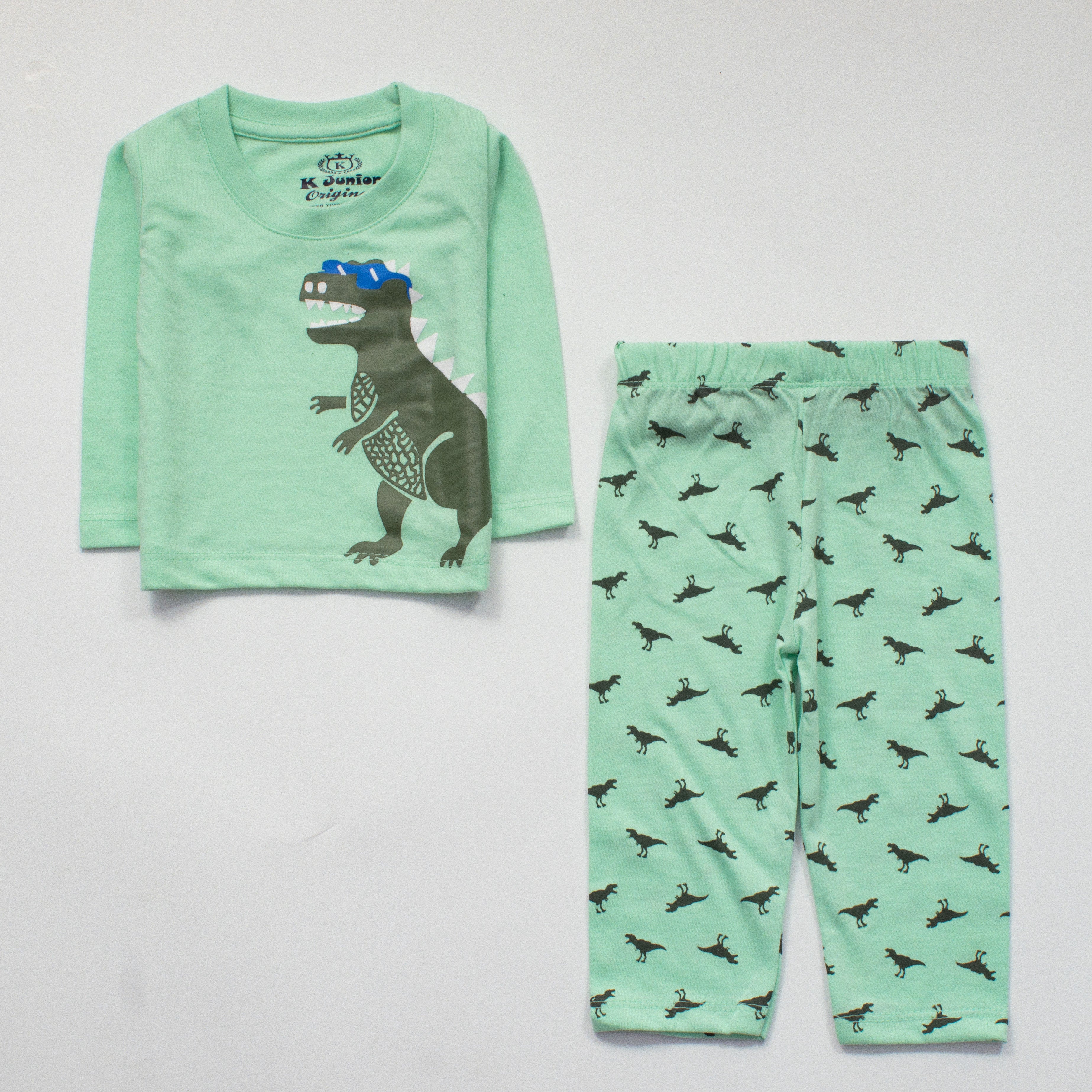 Infant Baba Printed Full Sleeve Suit (Dino)