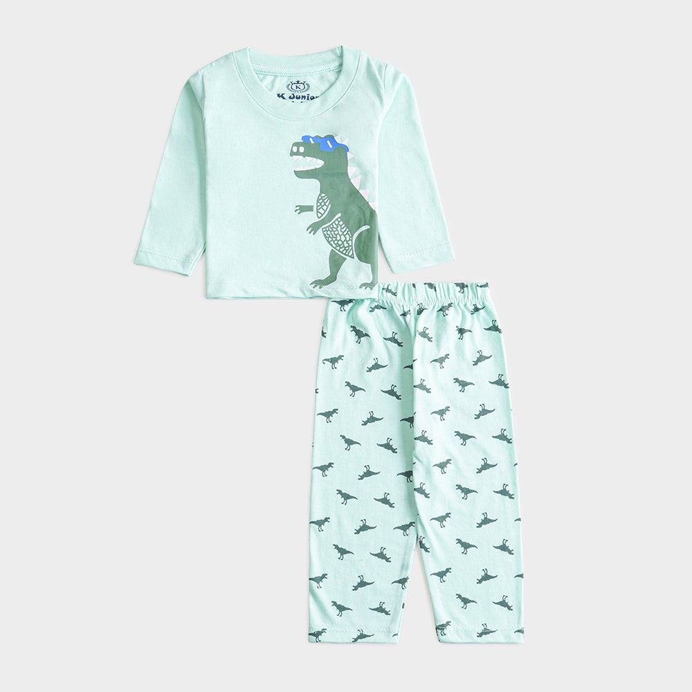 Infant Baba Printed Full Sleeve Suit (Dino)