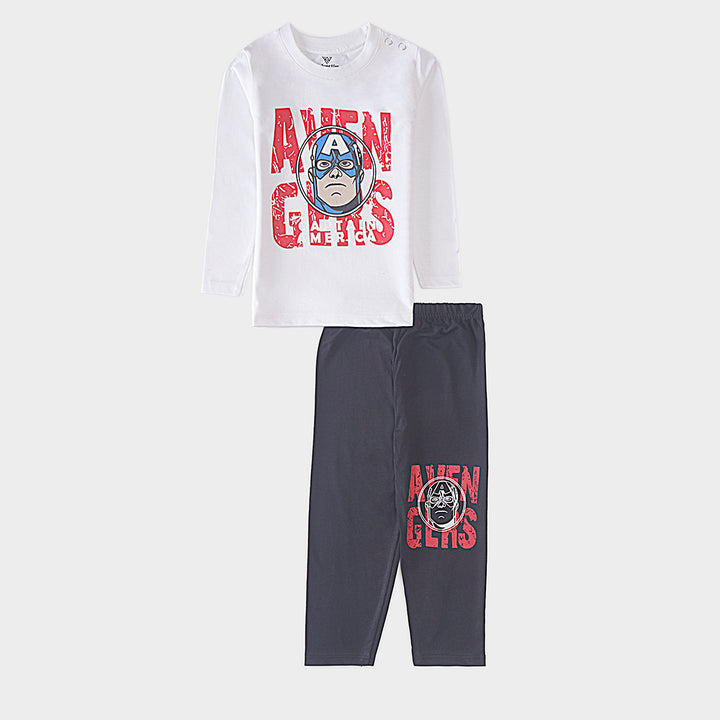 Infant Baba Printed Full Sleeve Suit (Avengers)