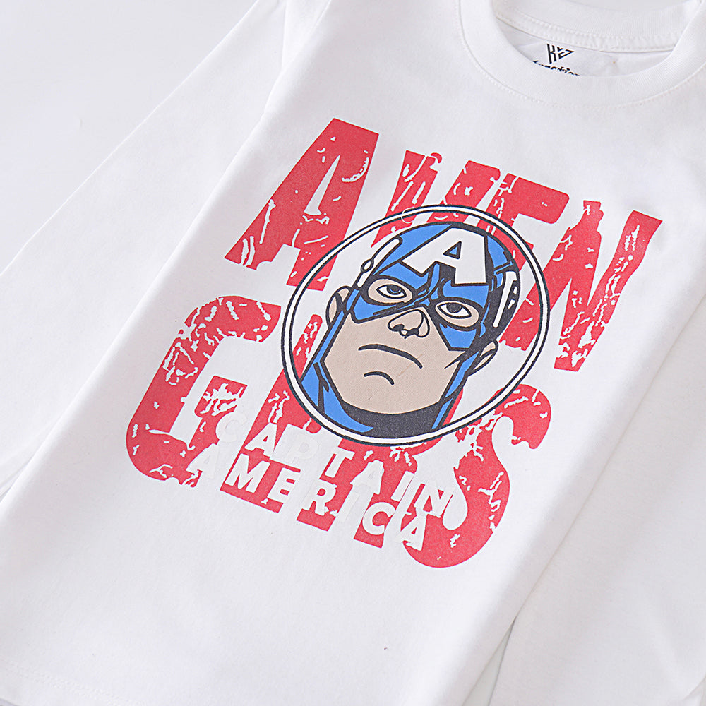 Infant Baba Printed Full Sleeve Suit (Avengers)