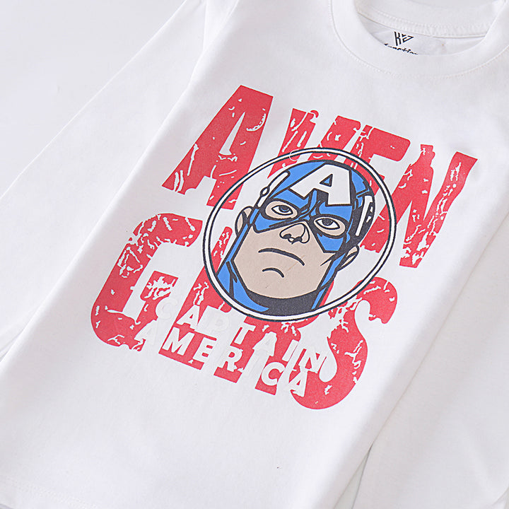 Infant Baba Printed Full Sleeve Suit (Avengers)