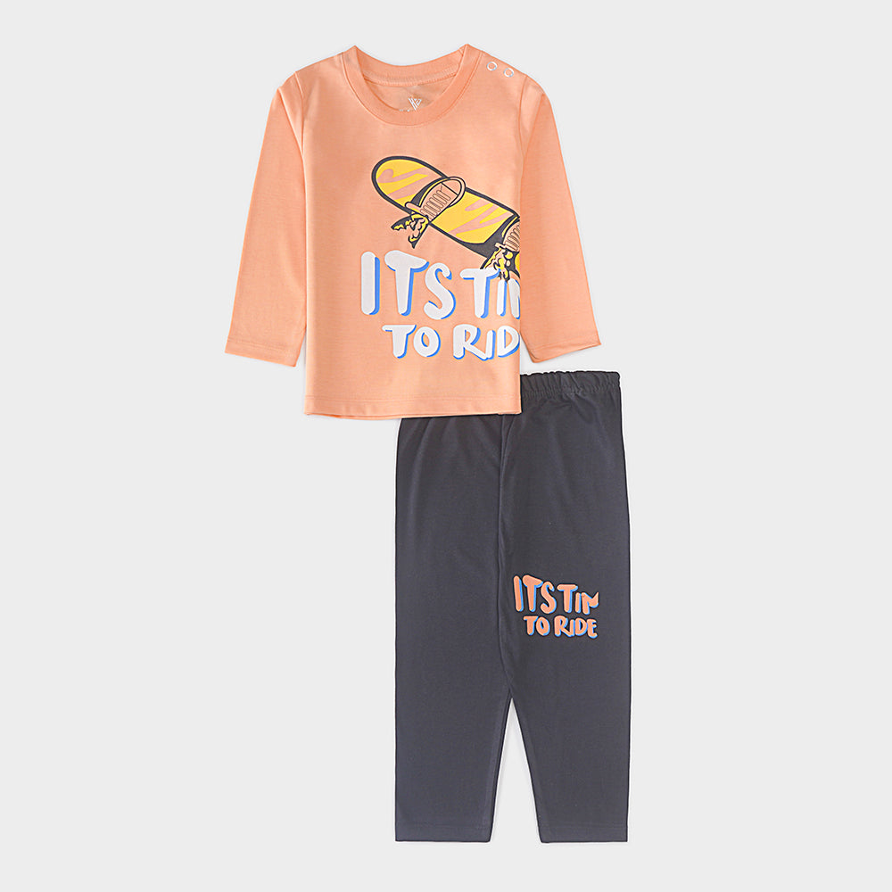 Infant Baba Printed Full Sleeve Suit (Its-Time)