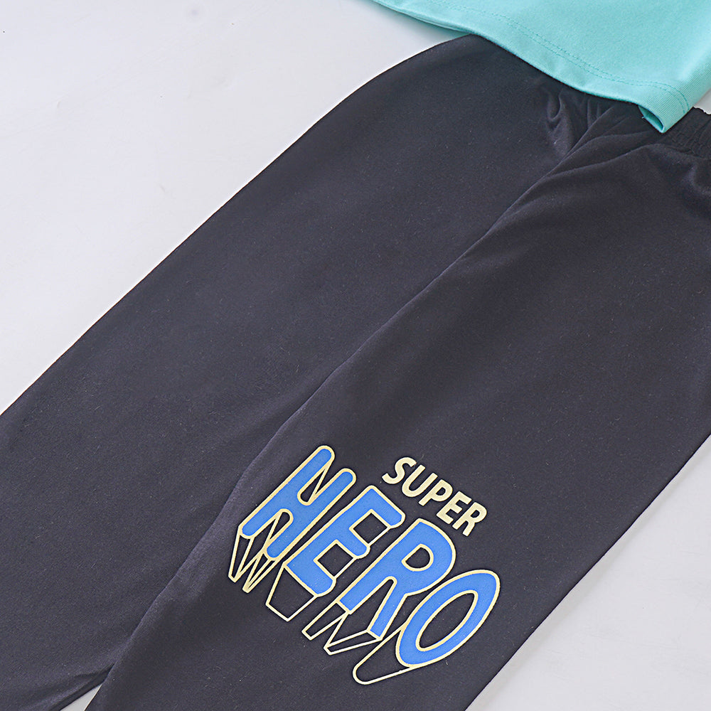 Boys Printed Full Sleeve Suit (Hero)