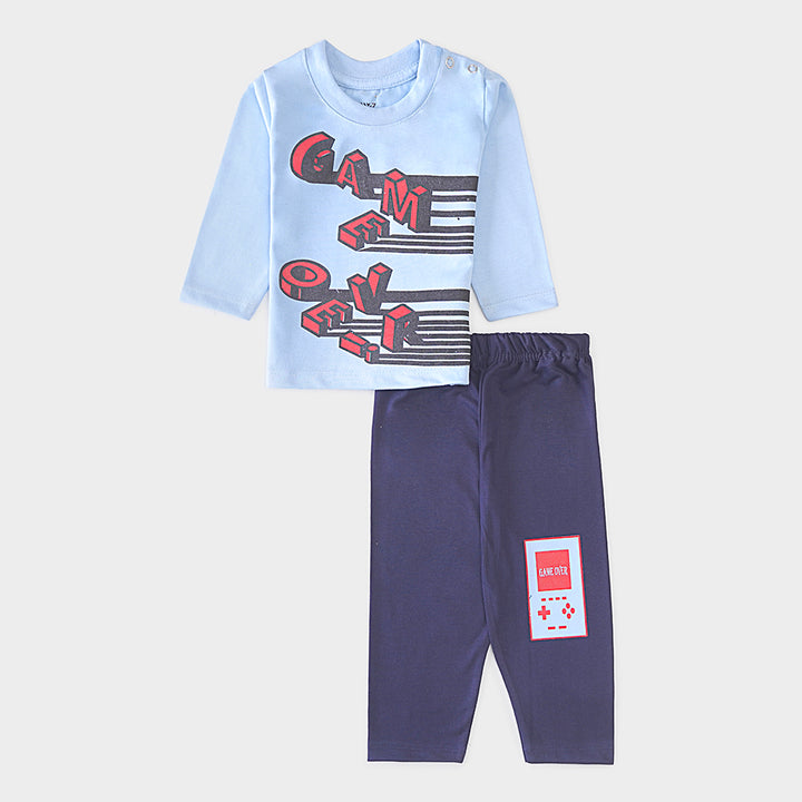 Infant Baba Printed Full Sleeve Suit (Game-Over)