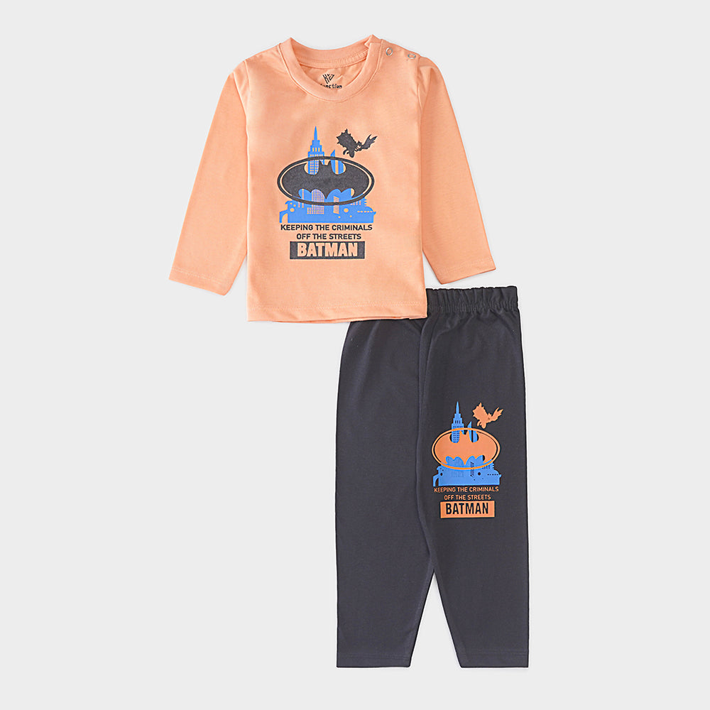 Infant Baba Printed Full Sleeve Suit (Batman)