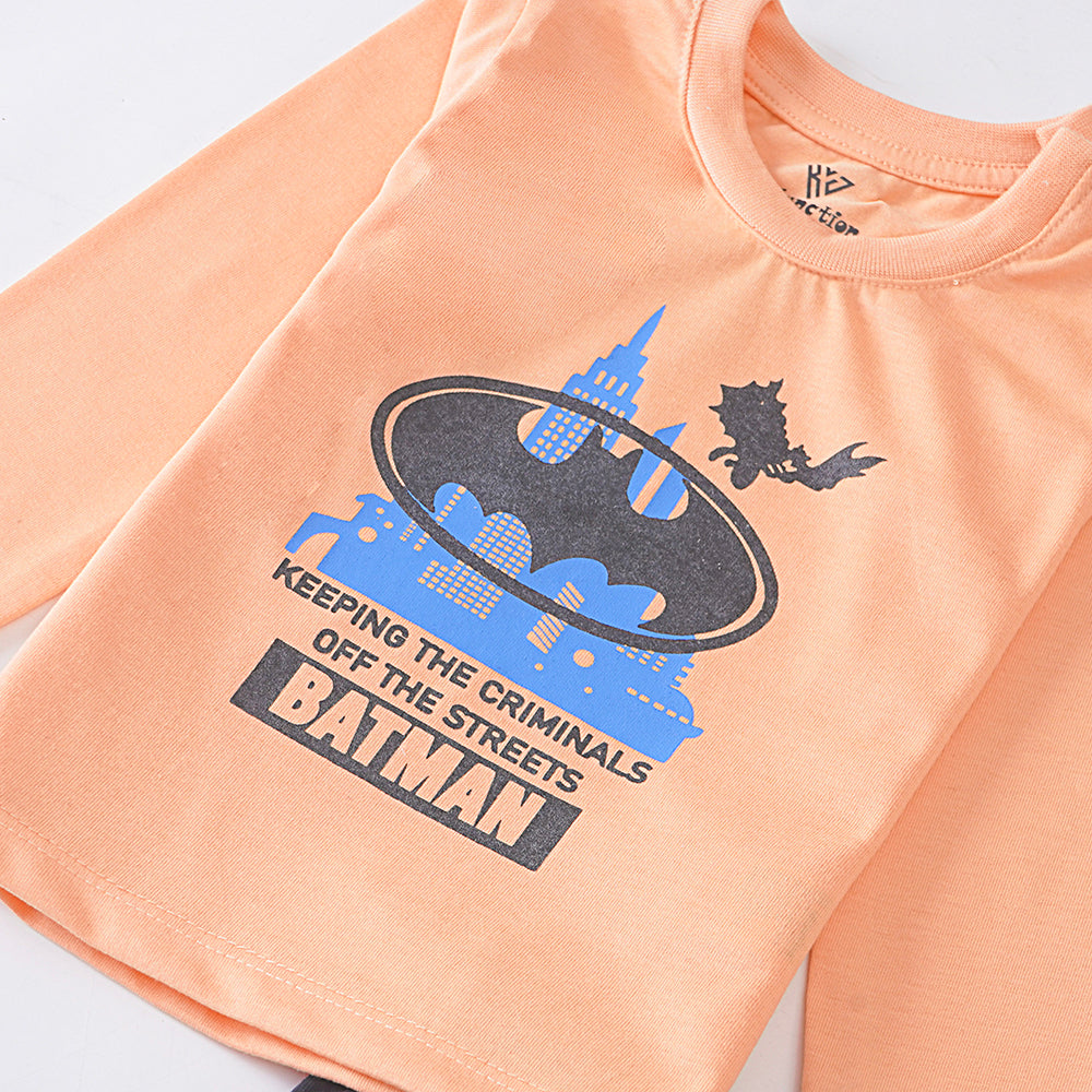 Infant Baba Printed Full Sleeve Suit (Batman)