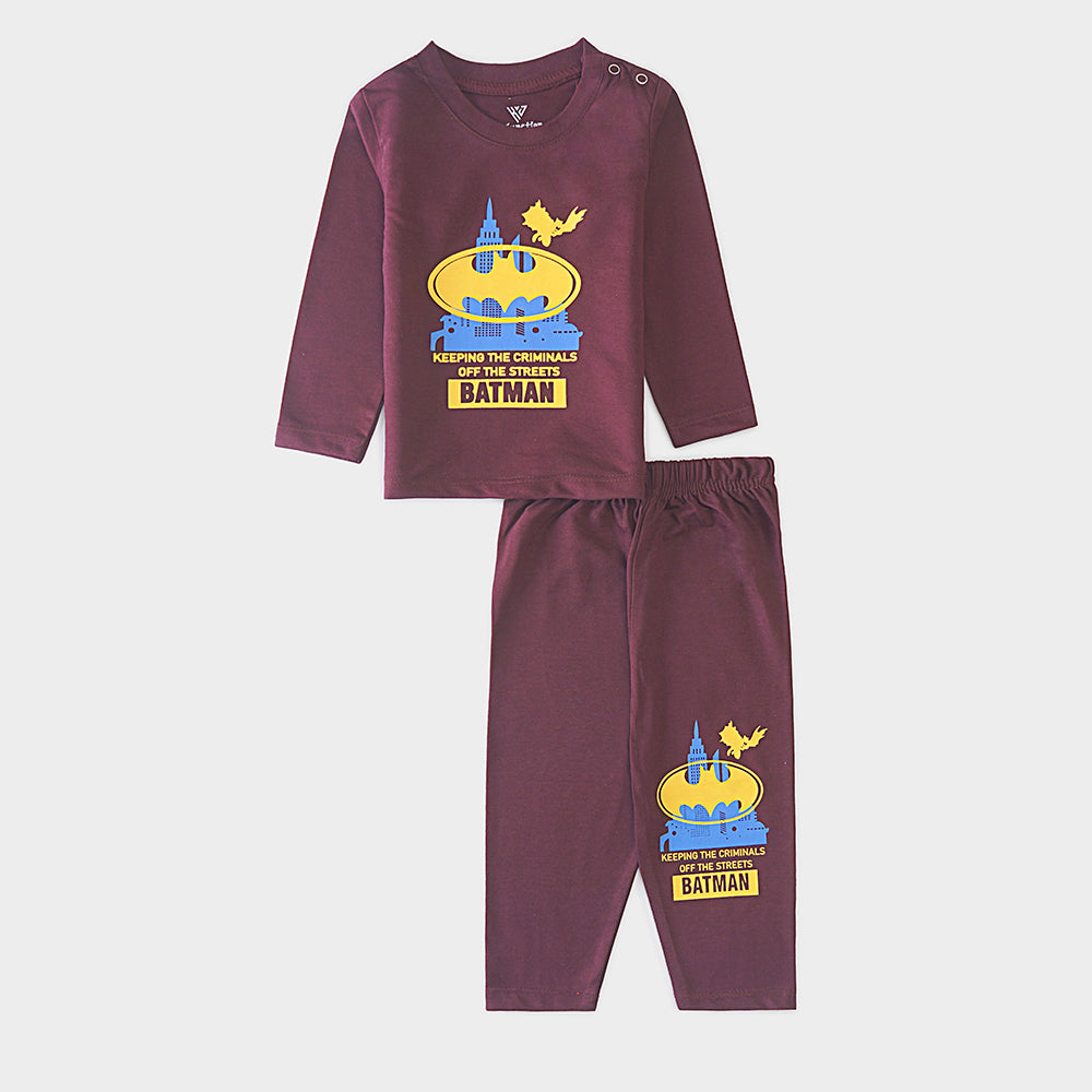 Infant Baba Printed Full Sleeve Suit (Batman)