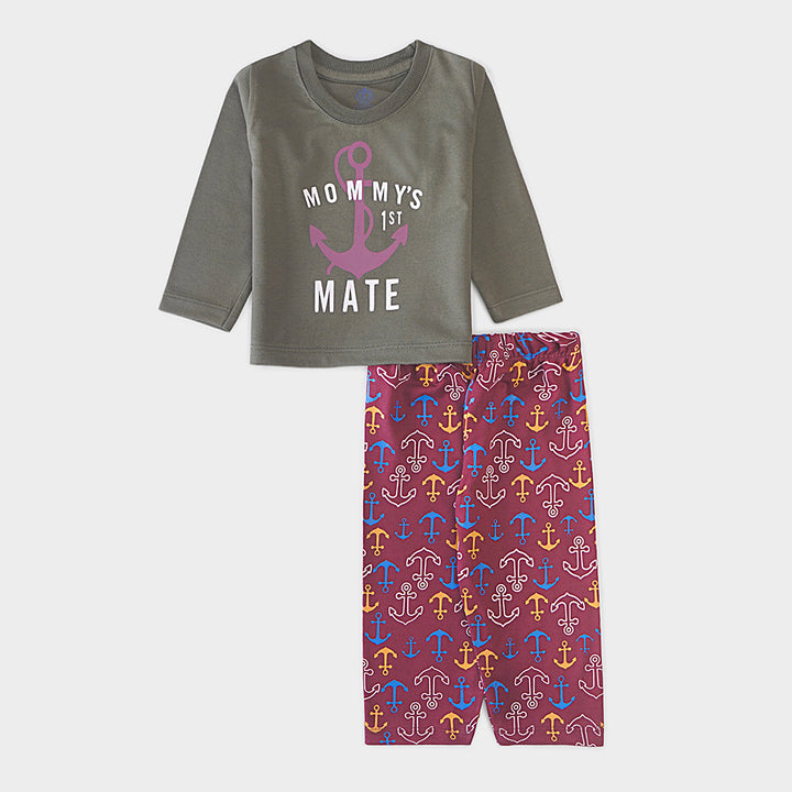 Infant Baba Printed Full Sleeve Suit (Mommy's)