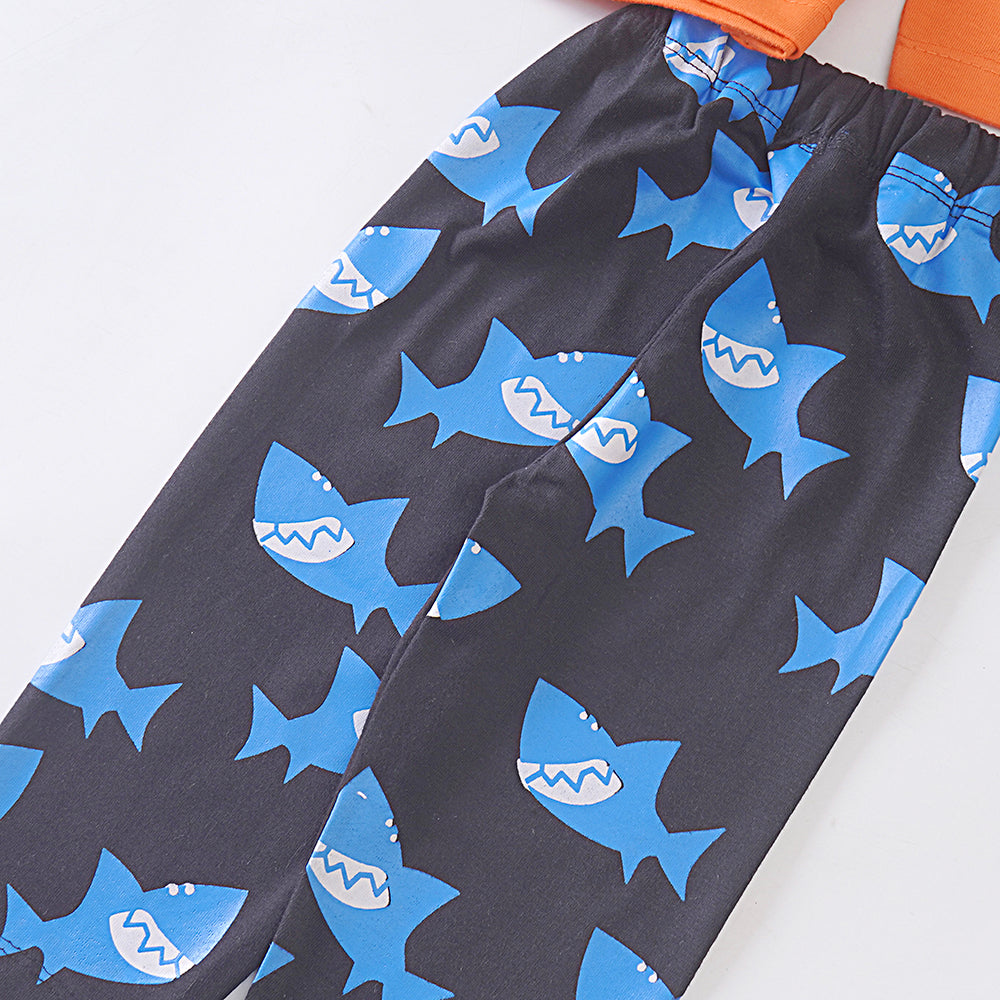 Infant Baba Printed Full Sleeve Suit (Shark)
