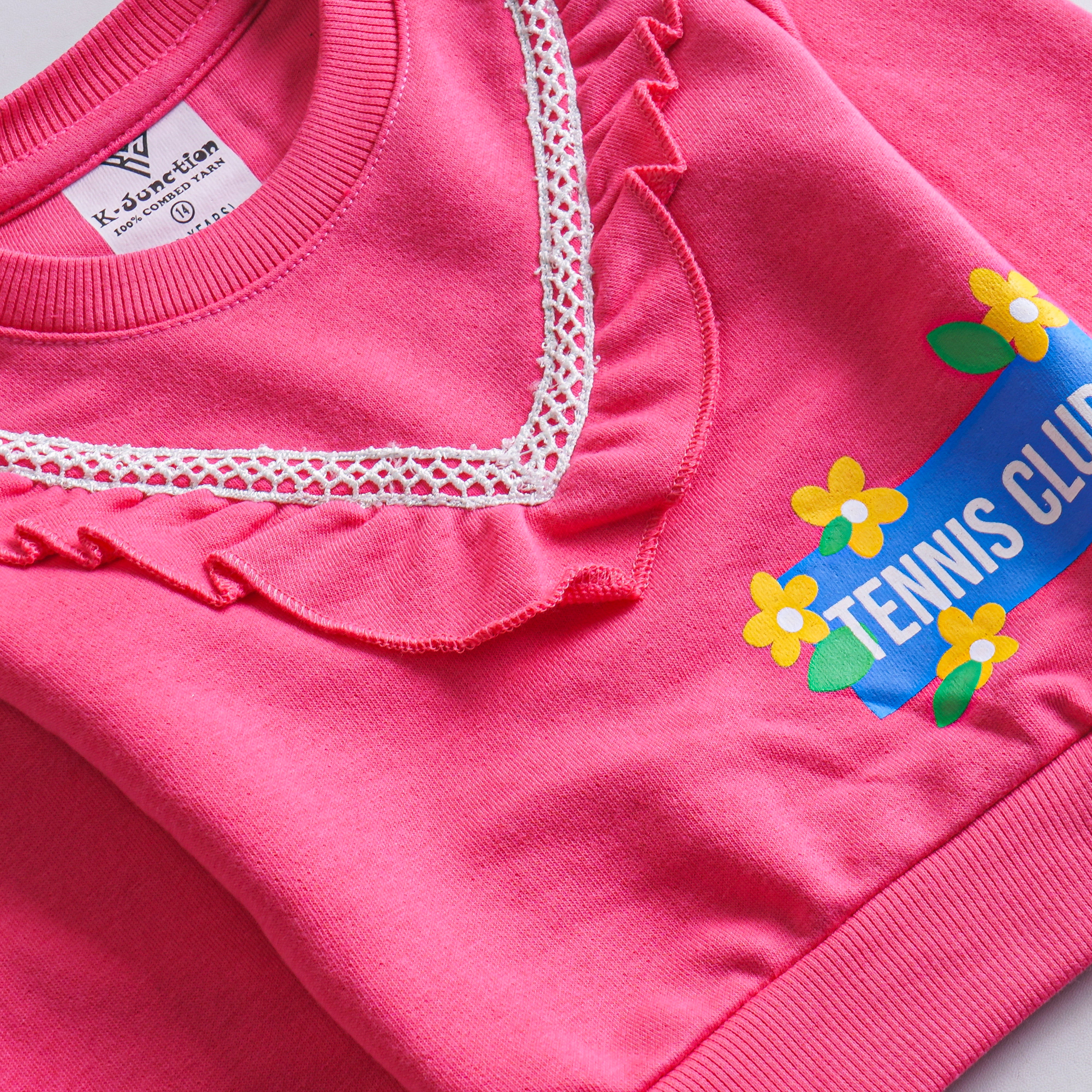 Girls Printed Full Sleeve Sweat T-Shirt (7211)