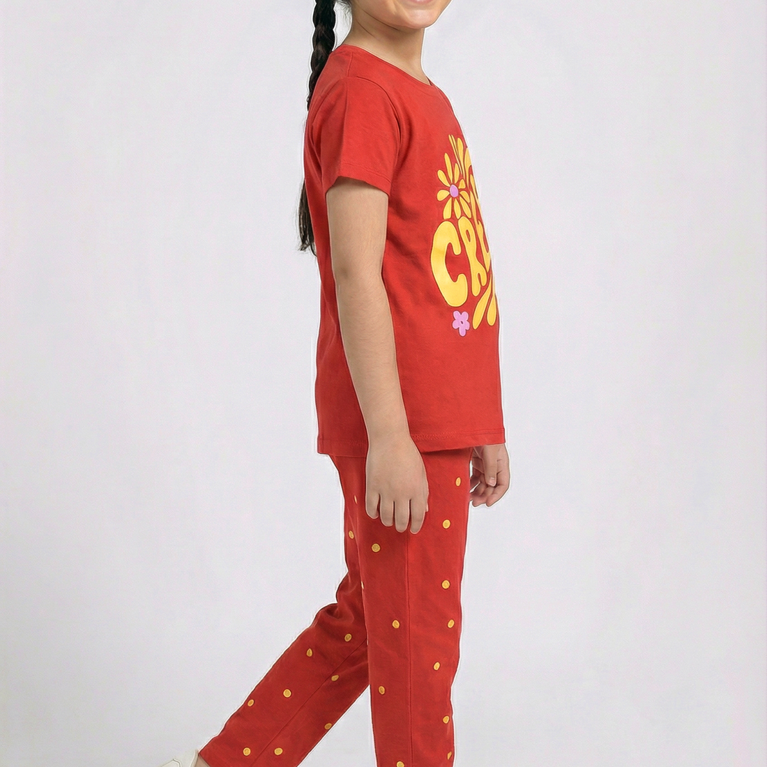 Girls 2 Piece Set (Printed Crerte)