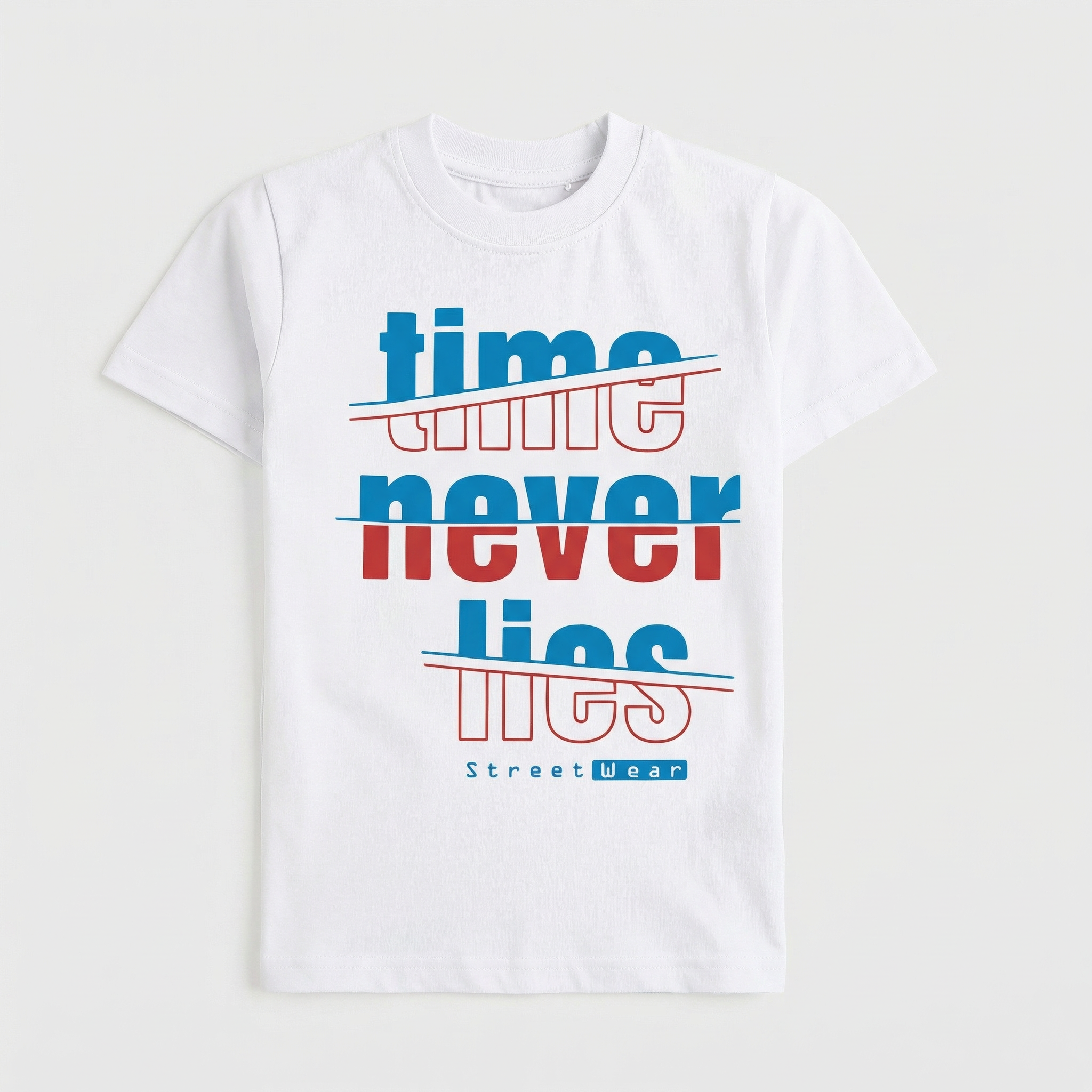 Boys Half Sleeves-Printed T-Shirt (Time)