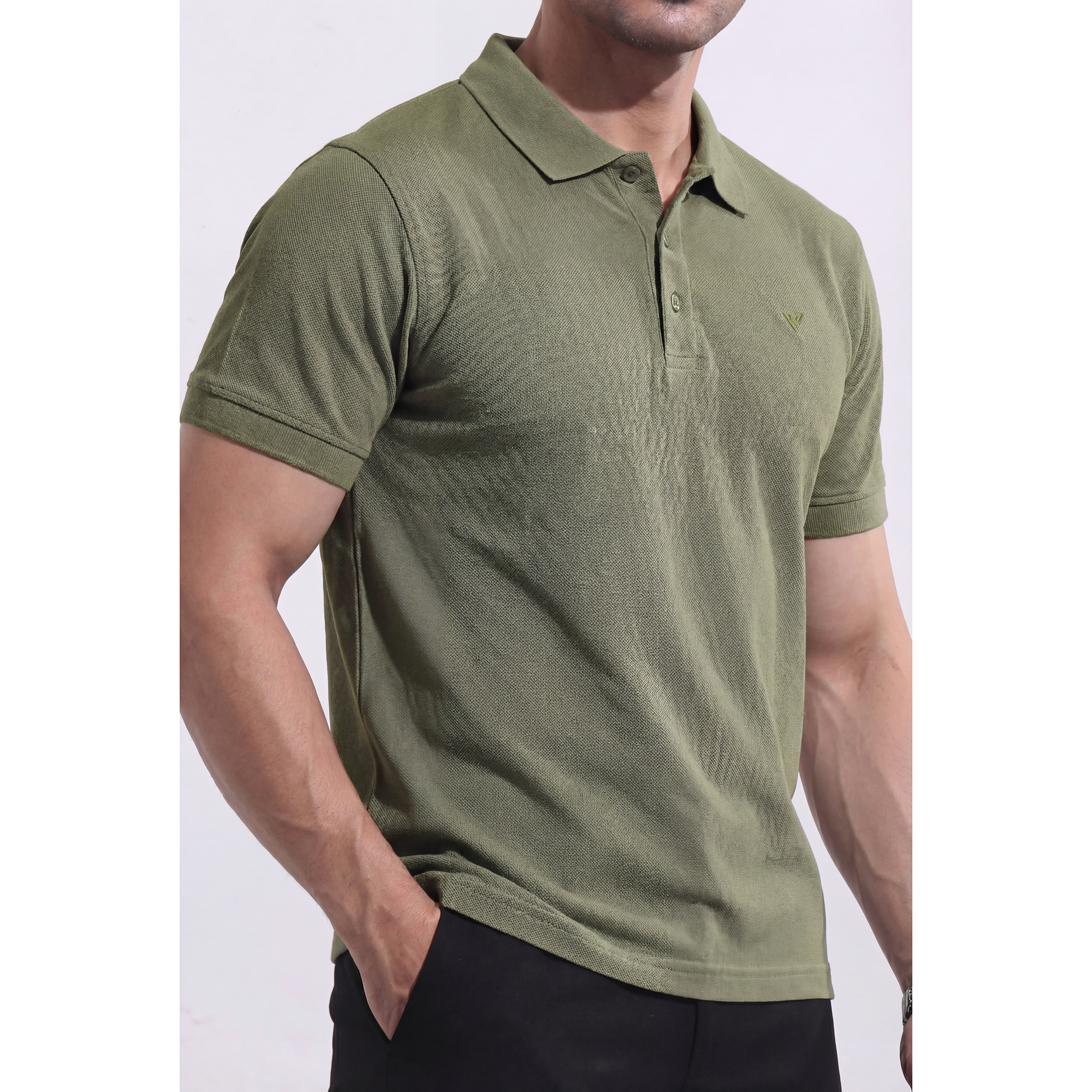 Men's Pique Half Sleeve Polo