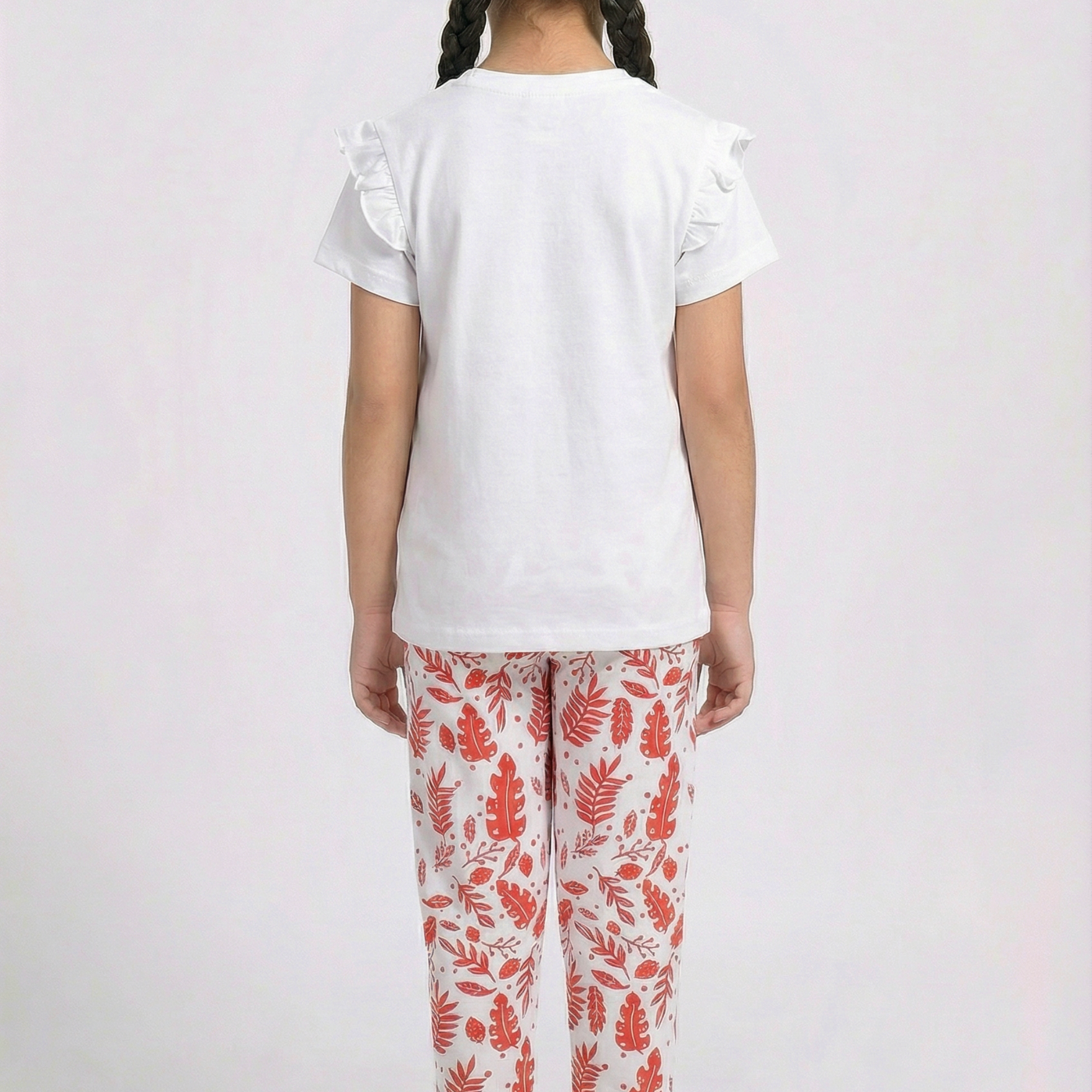 Girls 2 Piece Set (Printed Strawberry)