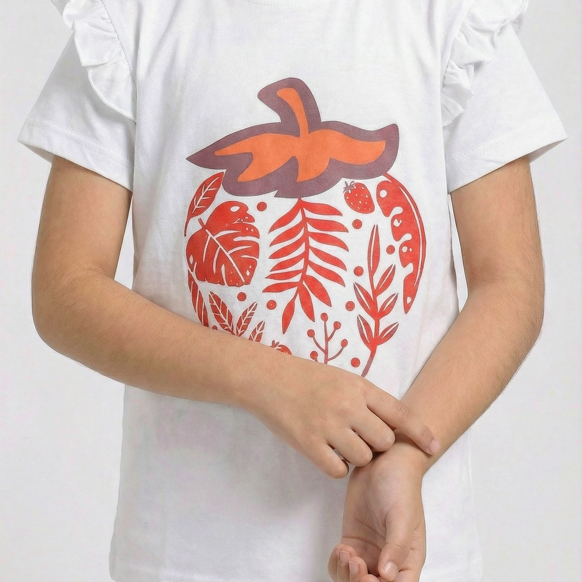 Girls 2 Piece Set (Printed Strawberry)
