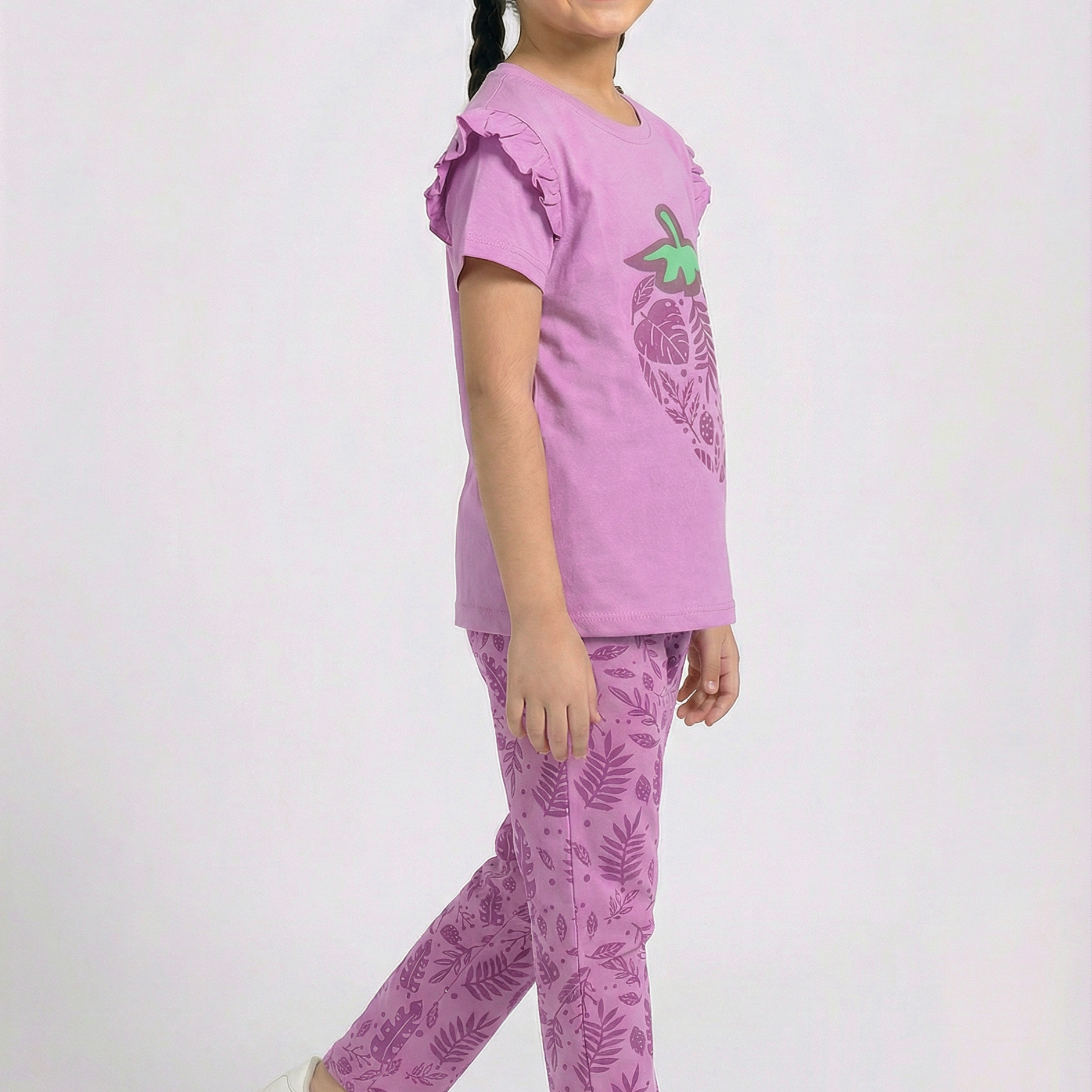 Girls 2 Piece Set (Printed Strawberry)