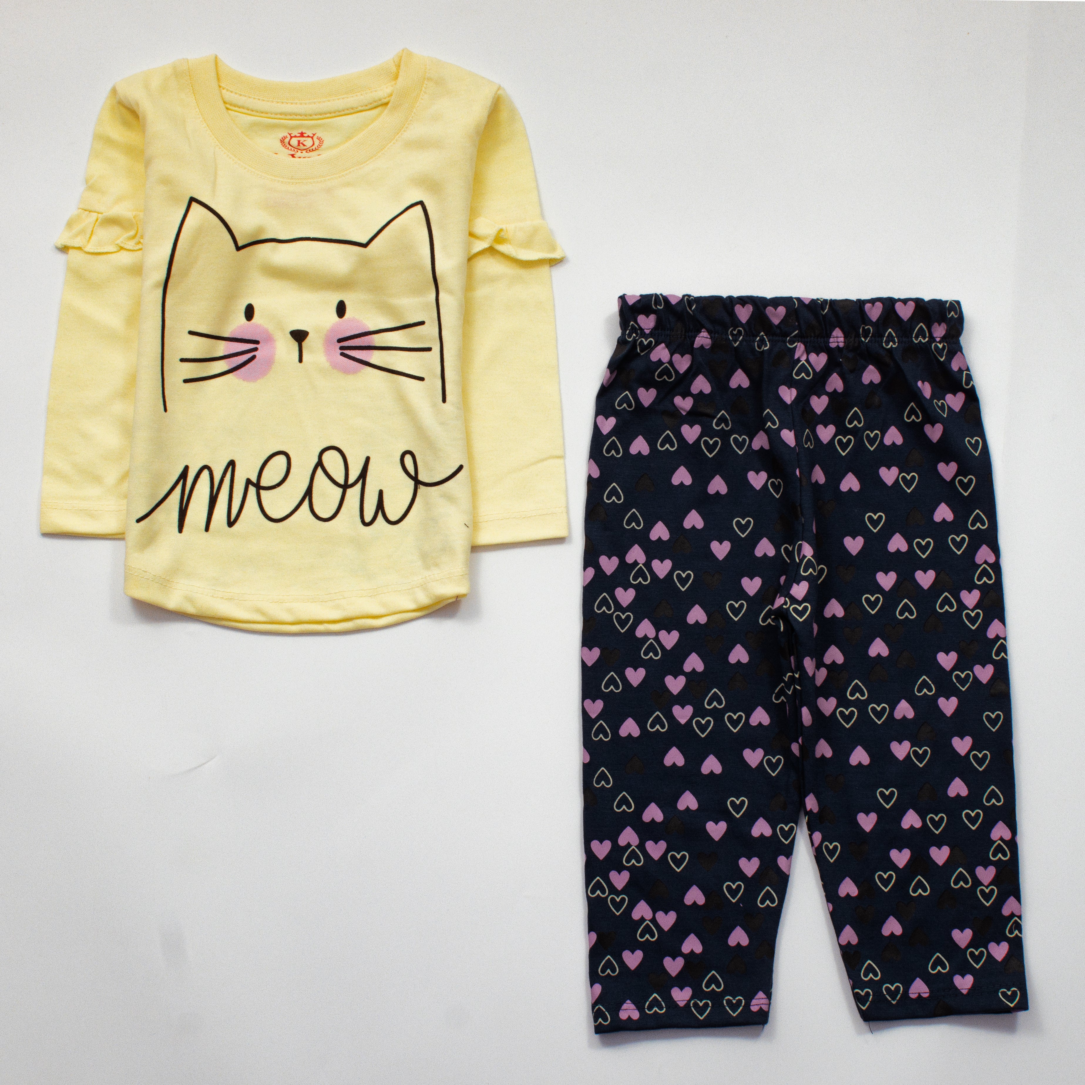 Infant Baby Printed Full Sleeve Suit (Meow)