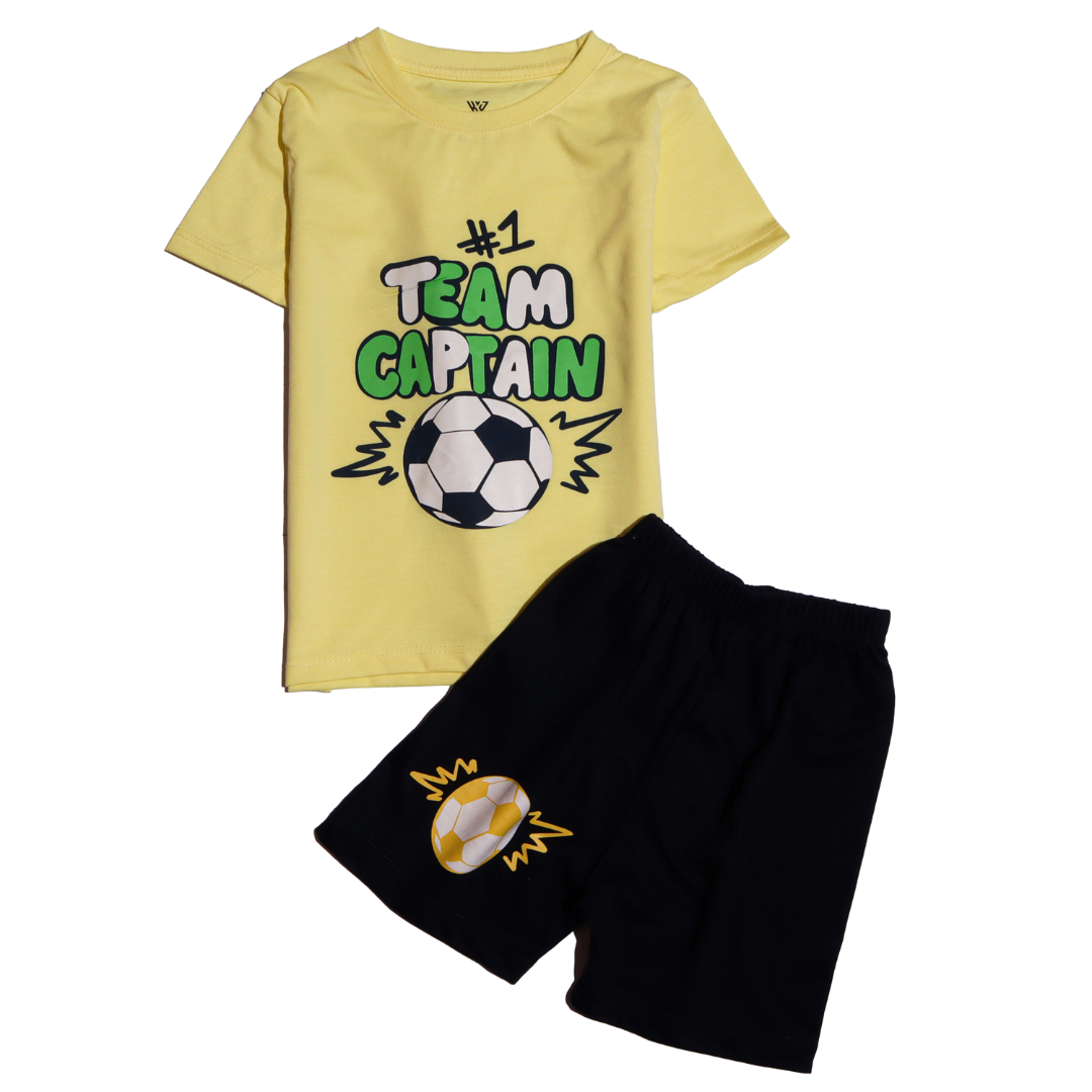 Boys Half Sleeves 2 Piece Suit (team)