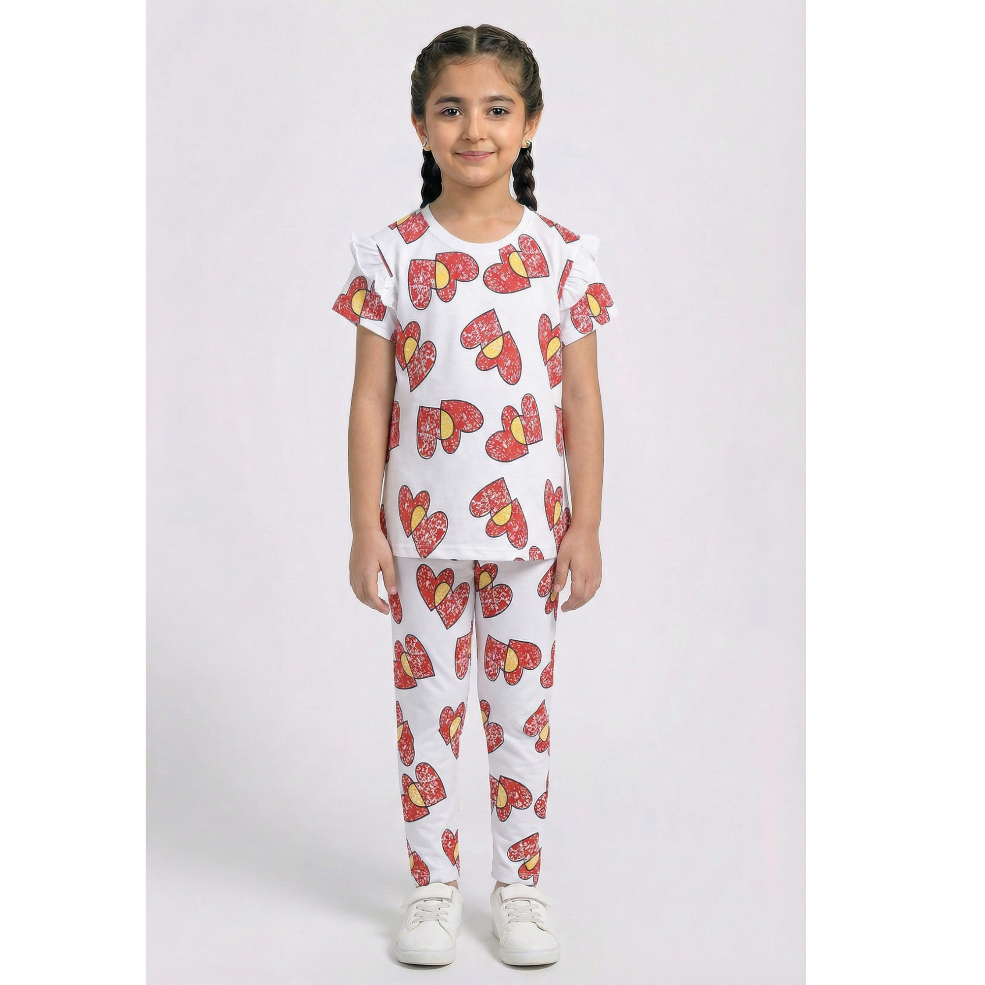 Girls 2 Piece Set (Printed Heart)